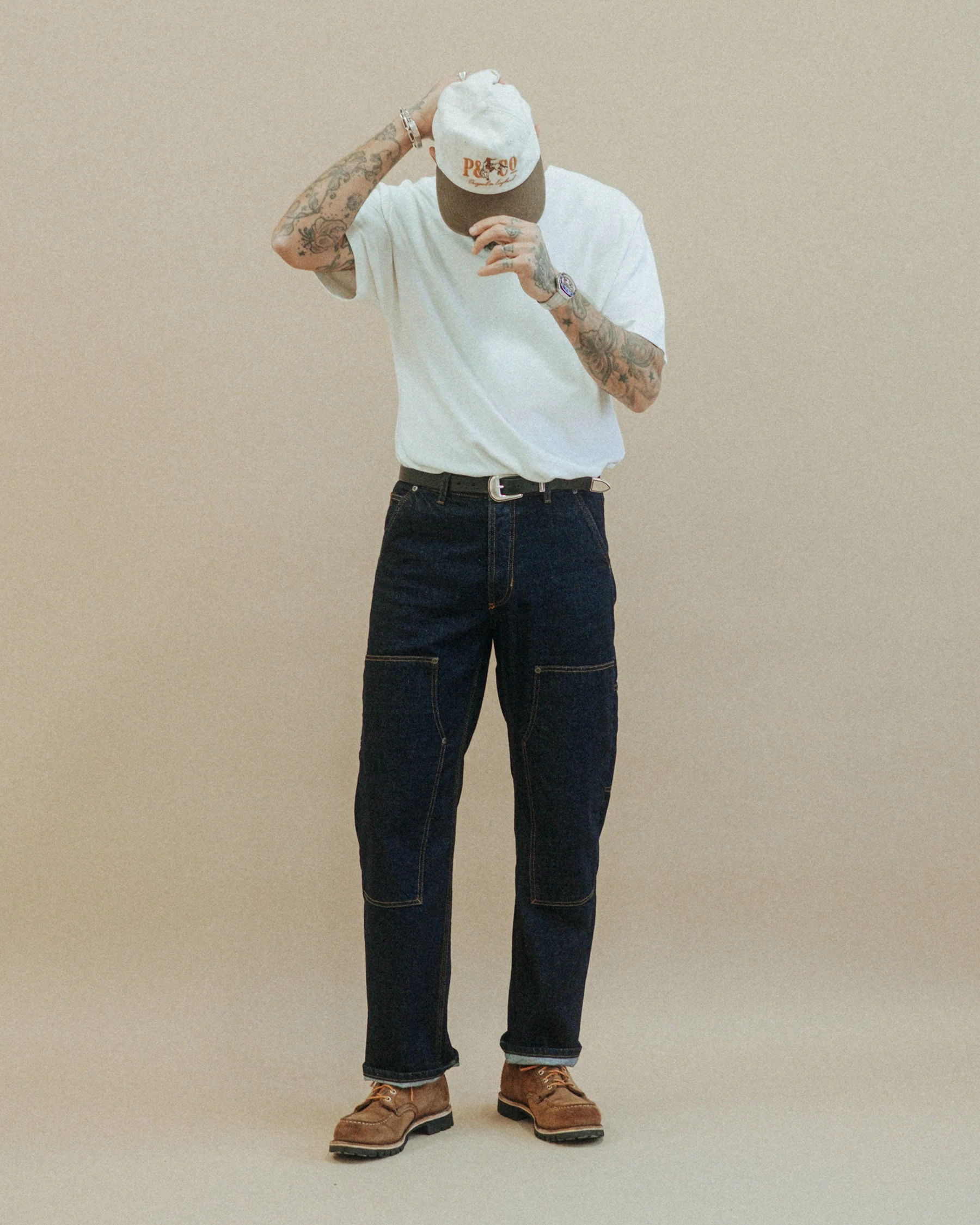 Raw Denim Carpenter Pants - Indigo - Image 4