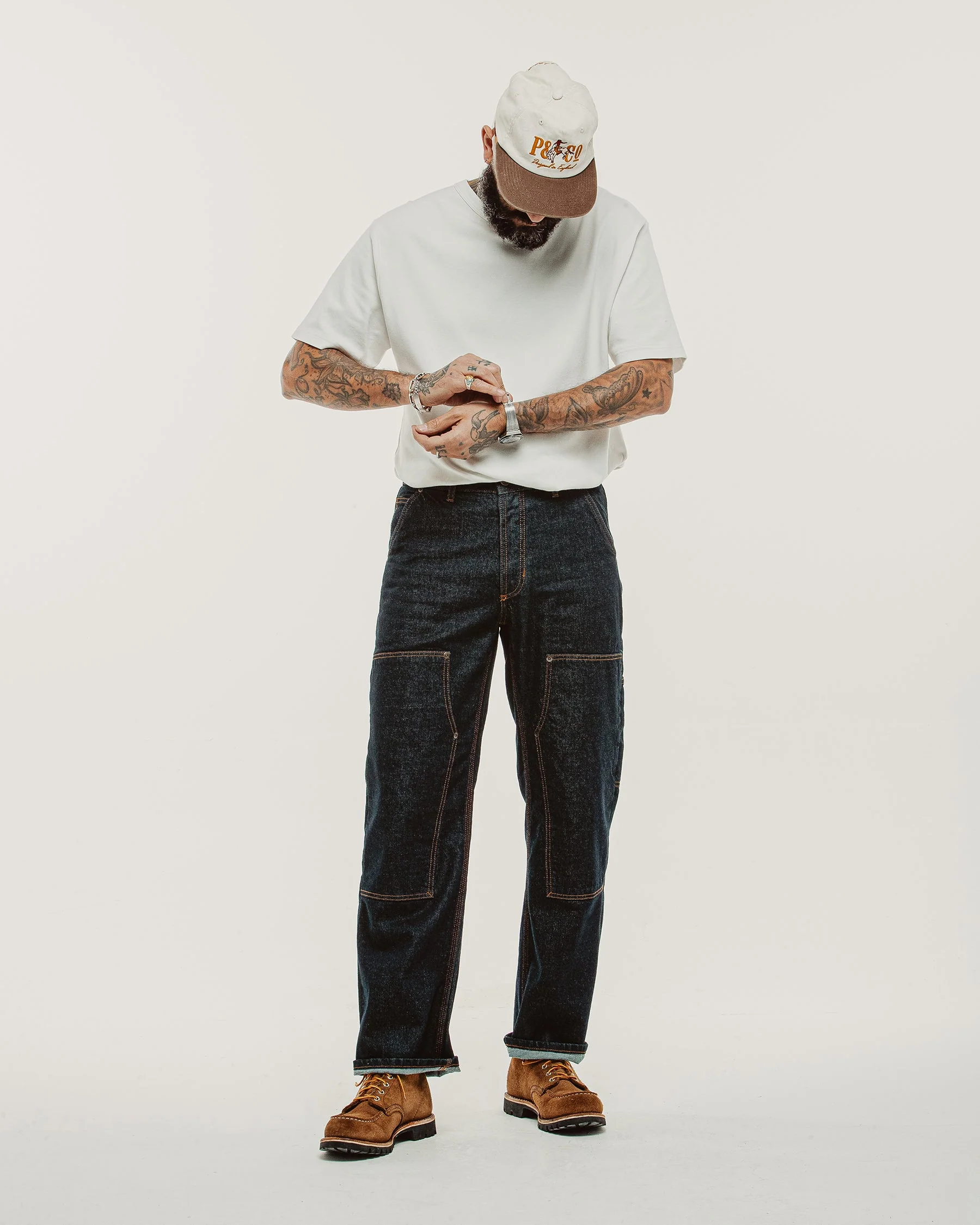 Raw Denim Carpenter Pants - Indigo - Image 8