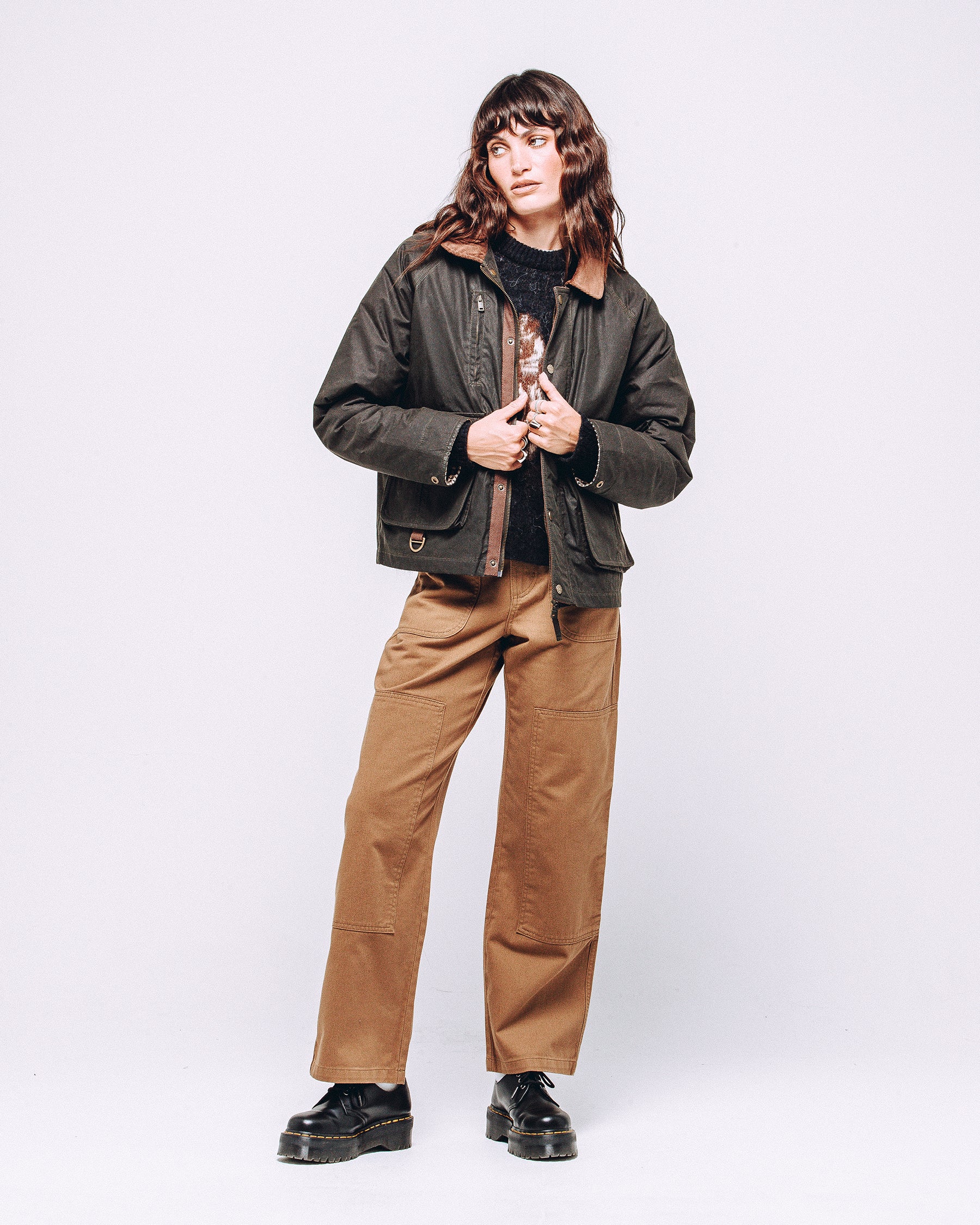 Roamer Wax Jacket - Olive - Image 12