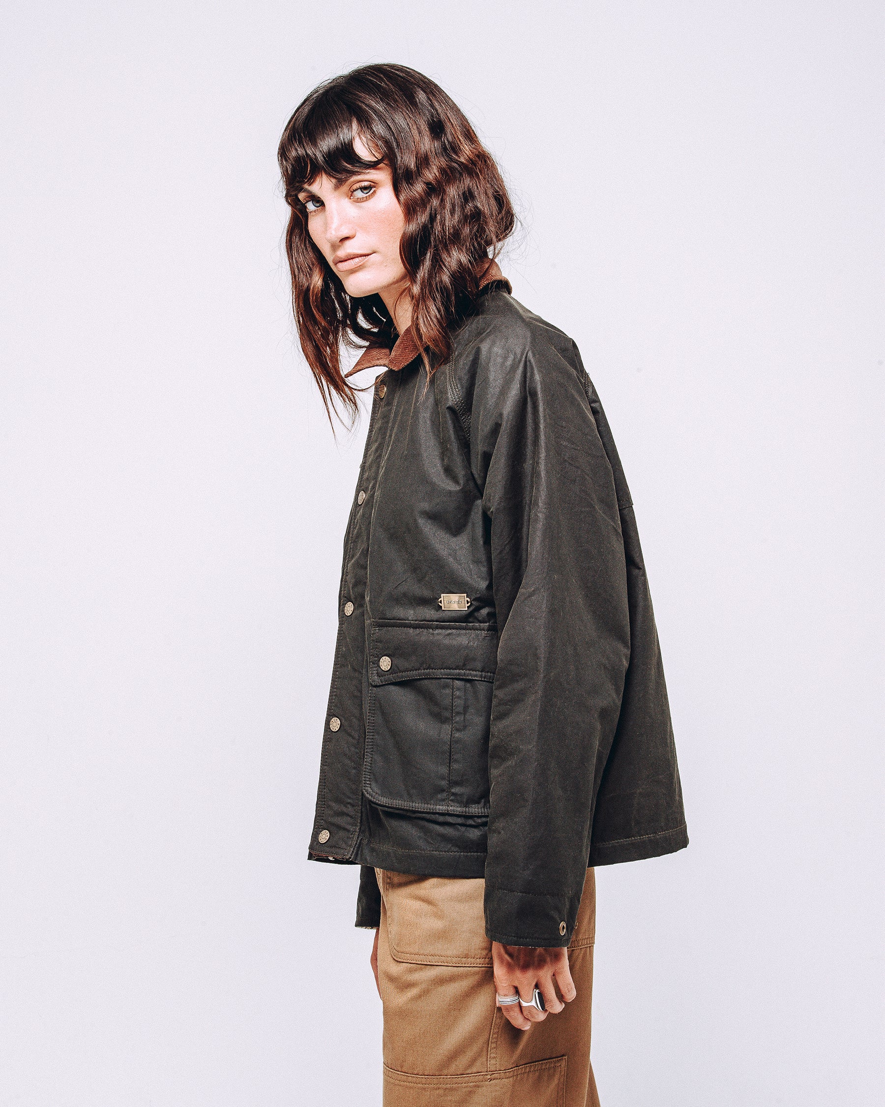 Roamer Wax Jacket - Olive - Image 5