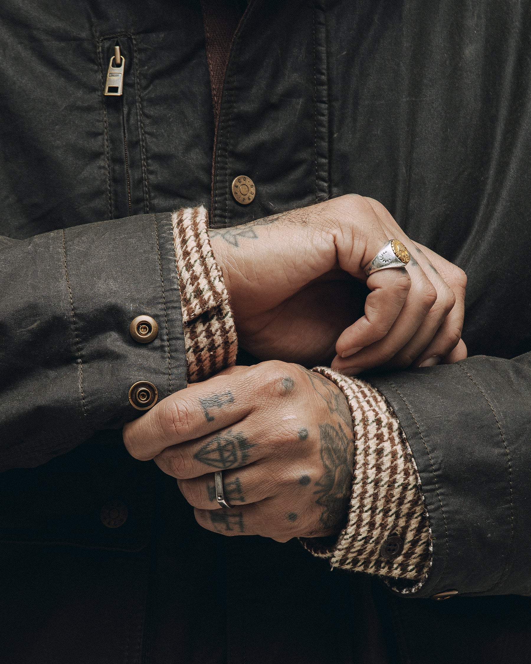 Roamer Wax Jacket - Olive - Image 6