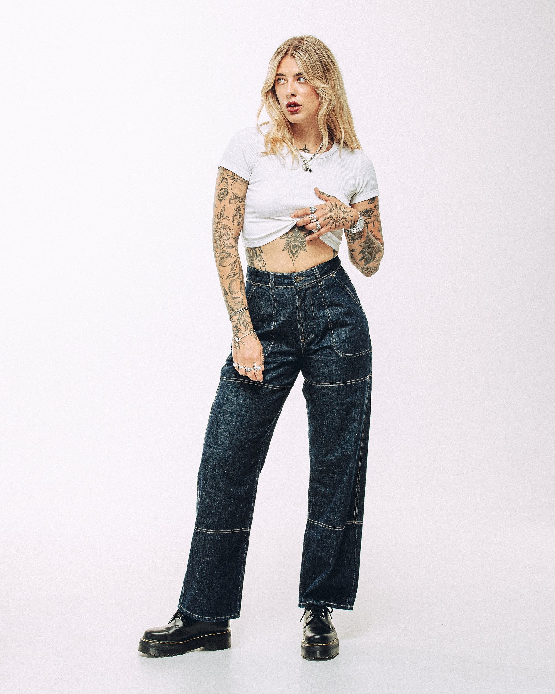 Rosa High Waisted Jean - Indigo Denim - Image 3