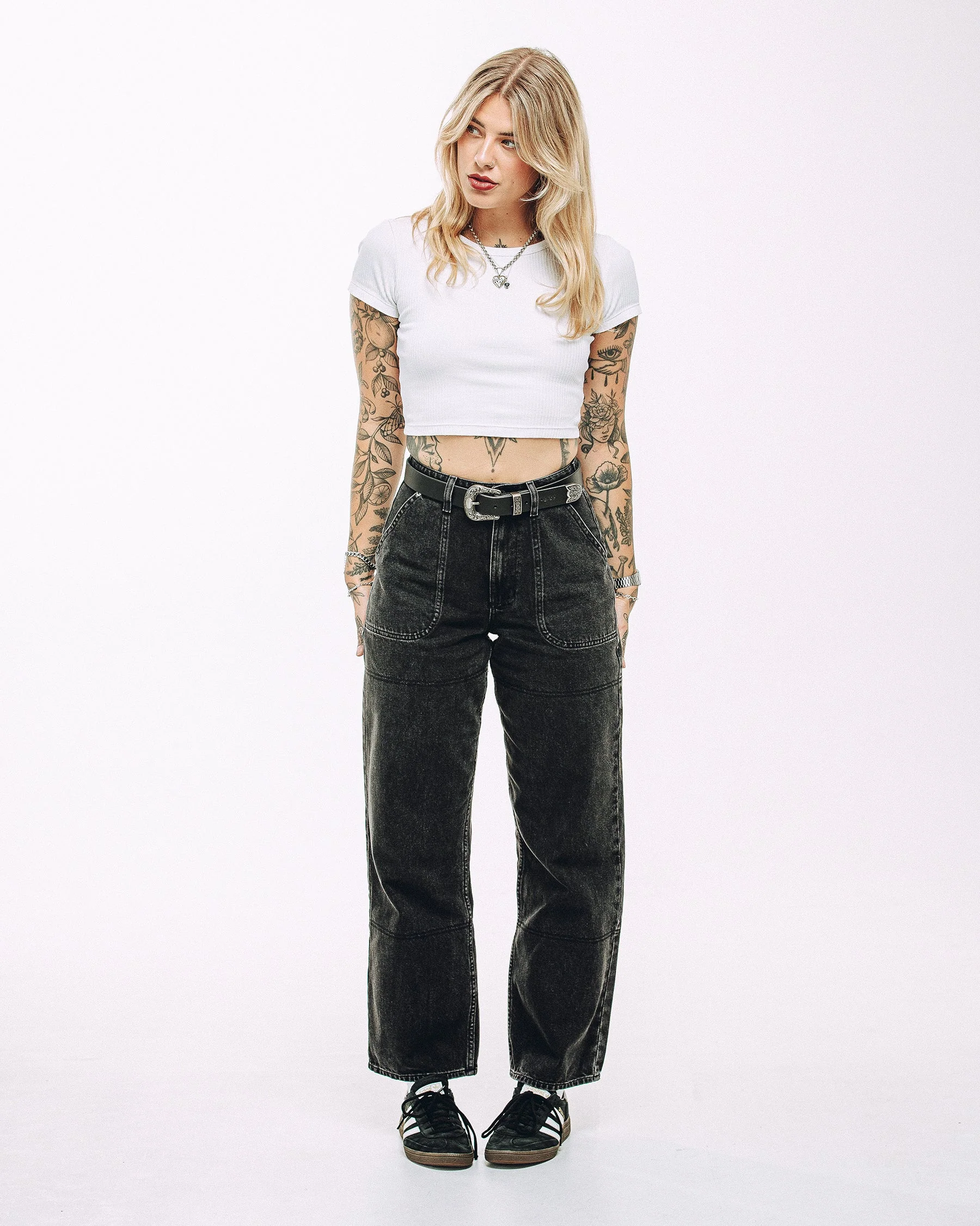 Rosa High Waisted Jean - Washed Black - Image 5