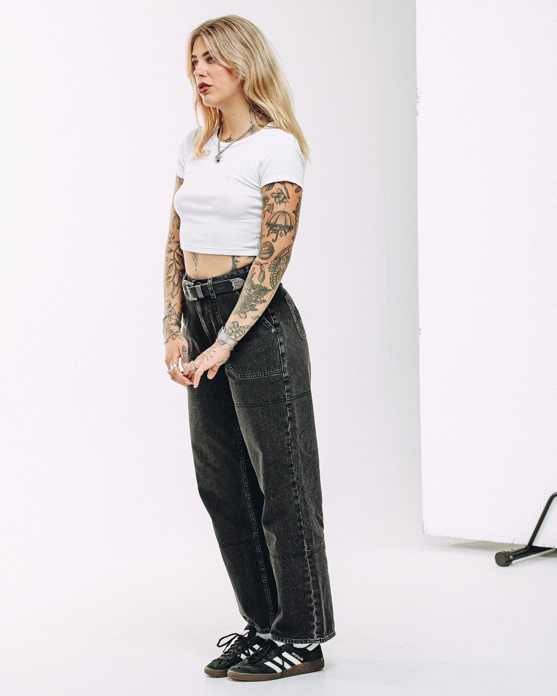 Rosa High Waisted Jean - Washed Black - Image 6