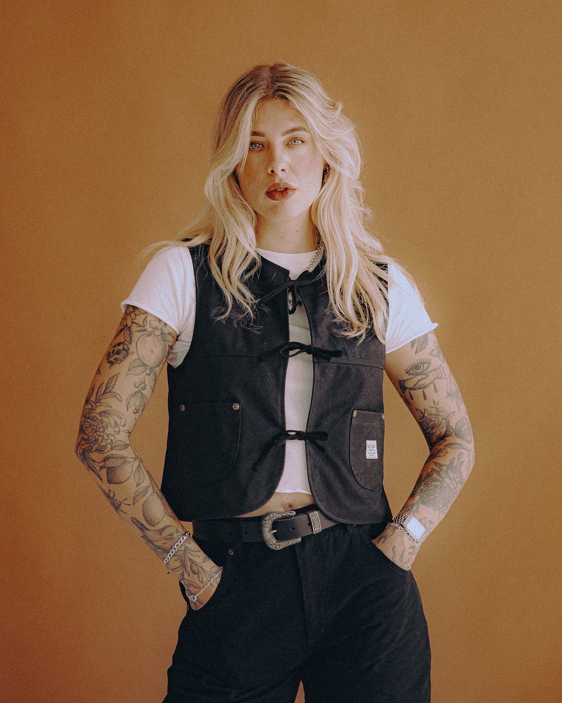 Scorpio Nomad Waxed Vest - Black - Image 10