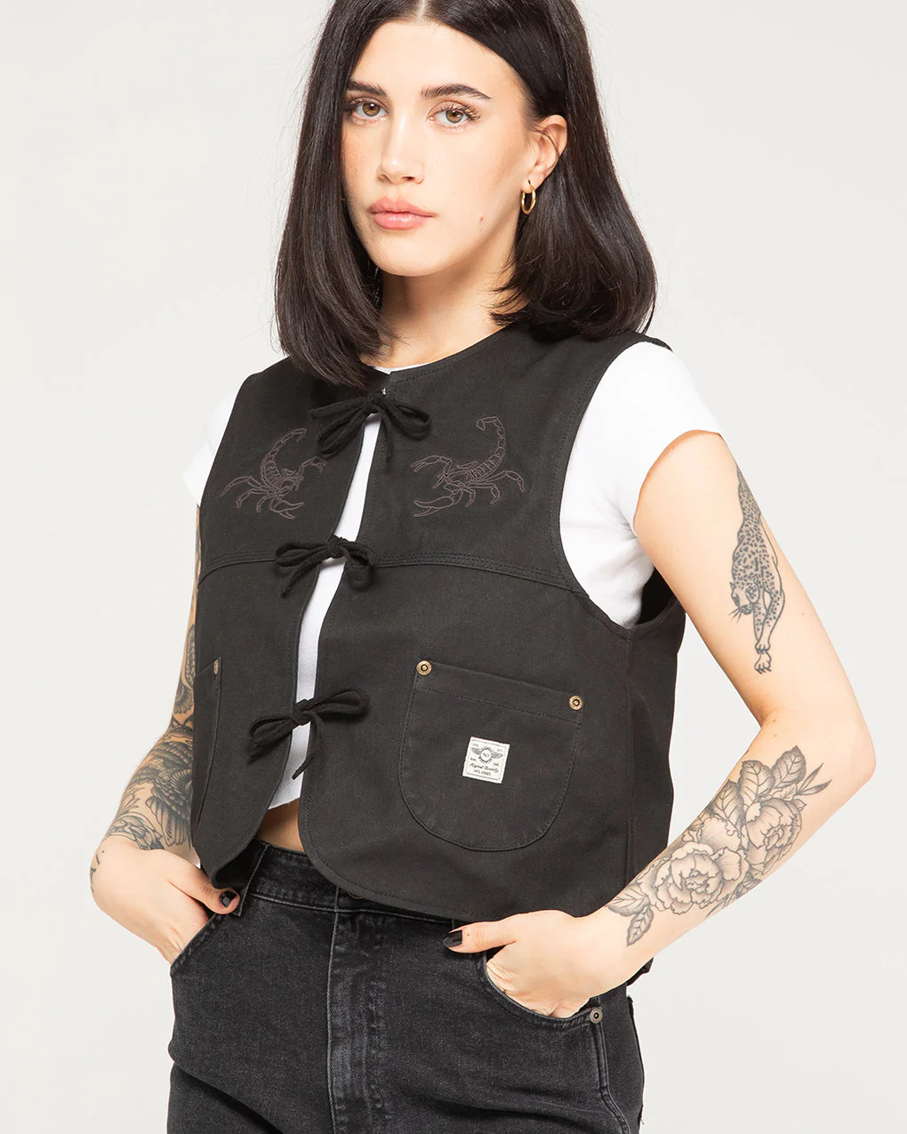 Scorpio Nomad Waxed Vest - Black - Image 6