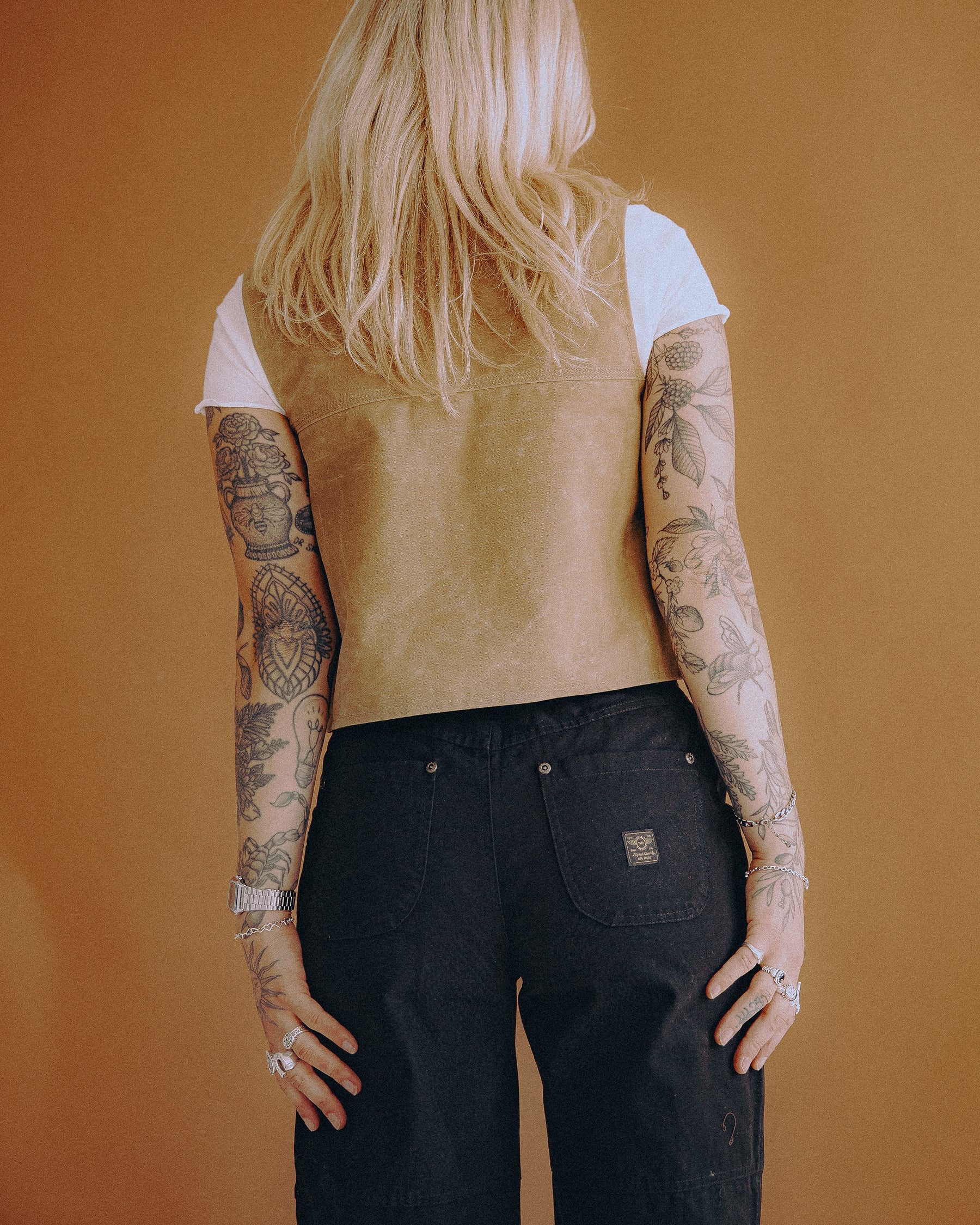 Scorpio Nomad Waxed Vest - Tan - Image 6