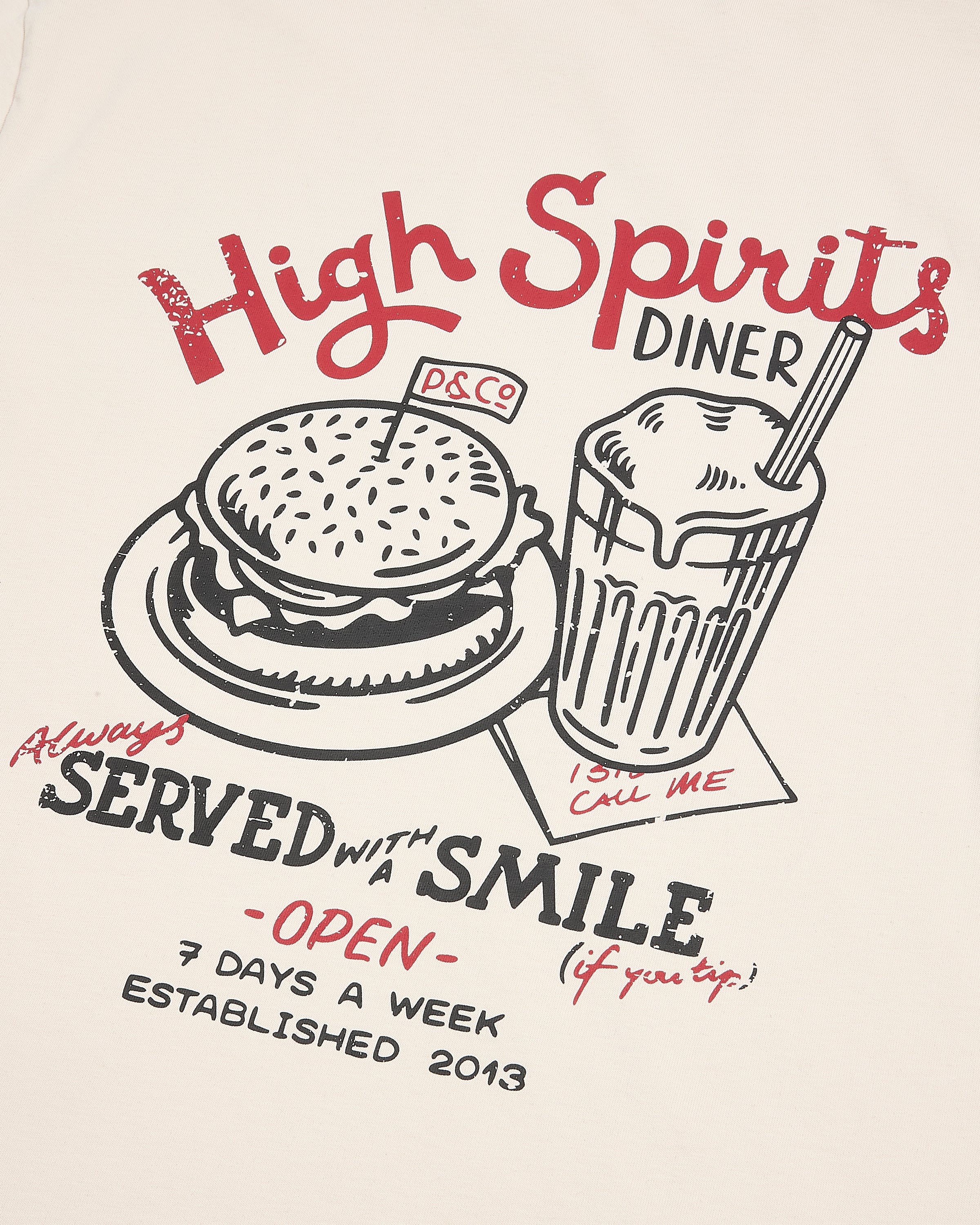 Served With A Smile T-Shirt - Bone - Image 5
