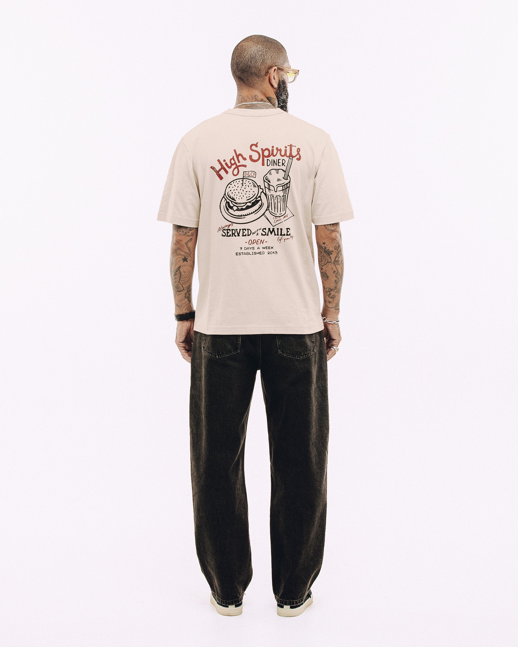 Served With A Smile T-Shirt - Bone - Image 6