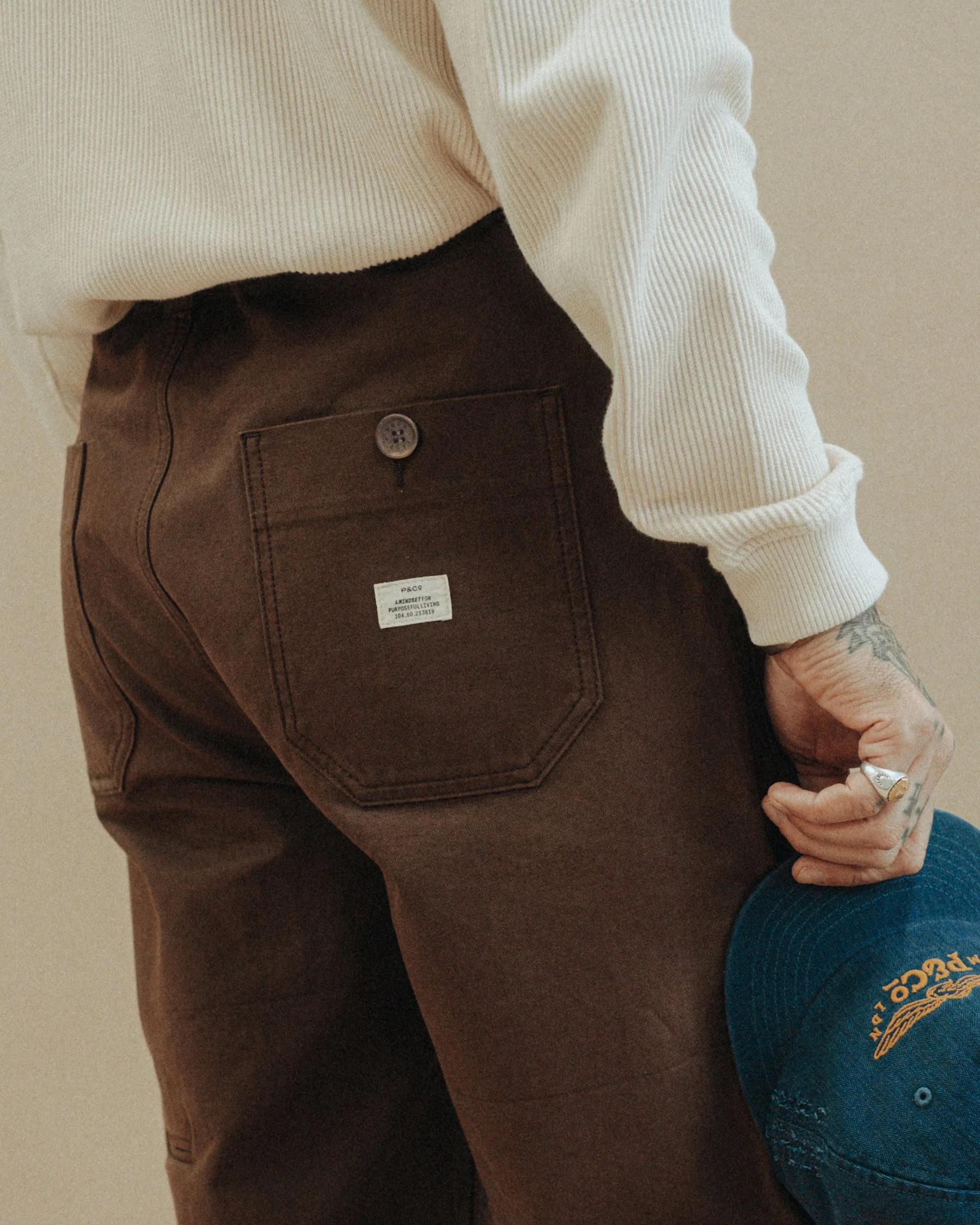 Service Founder Fatigue Pant - Washed Brown - Image 2