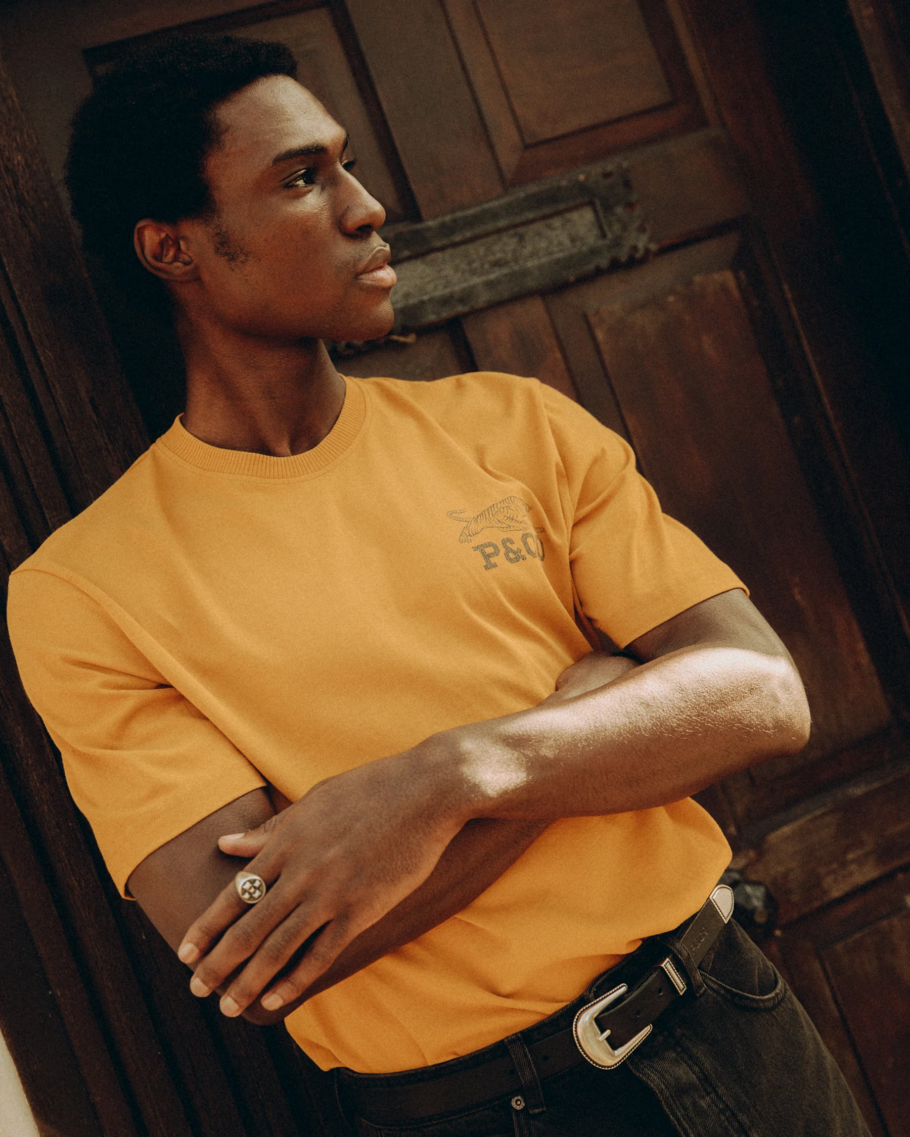 Speedway Champion Boxy T-shirt - Burnt Yellow - Image 3