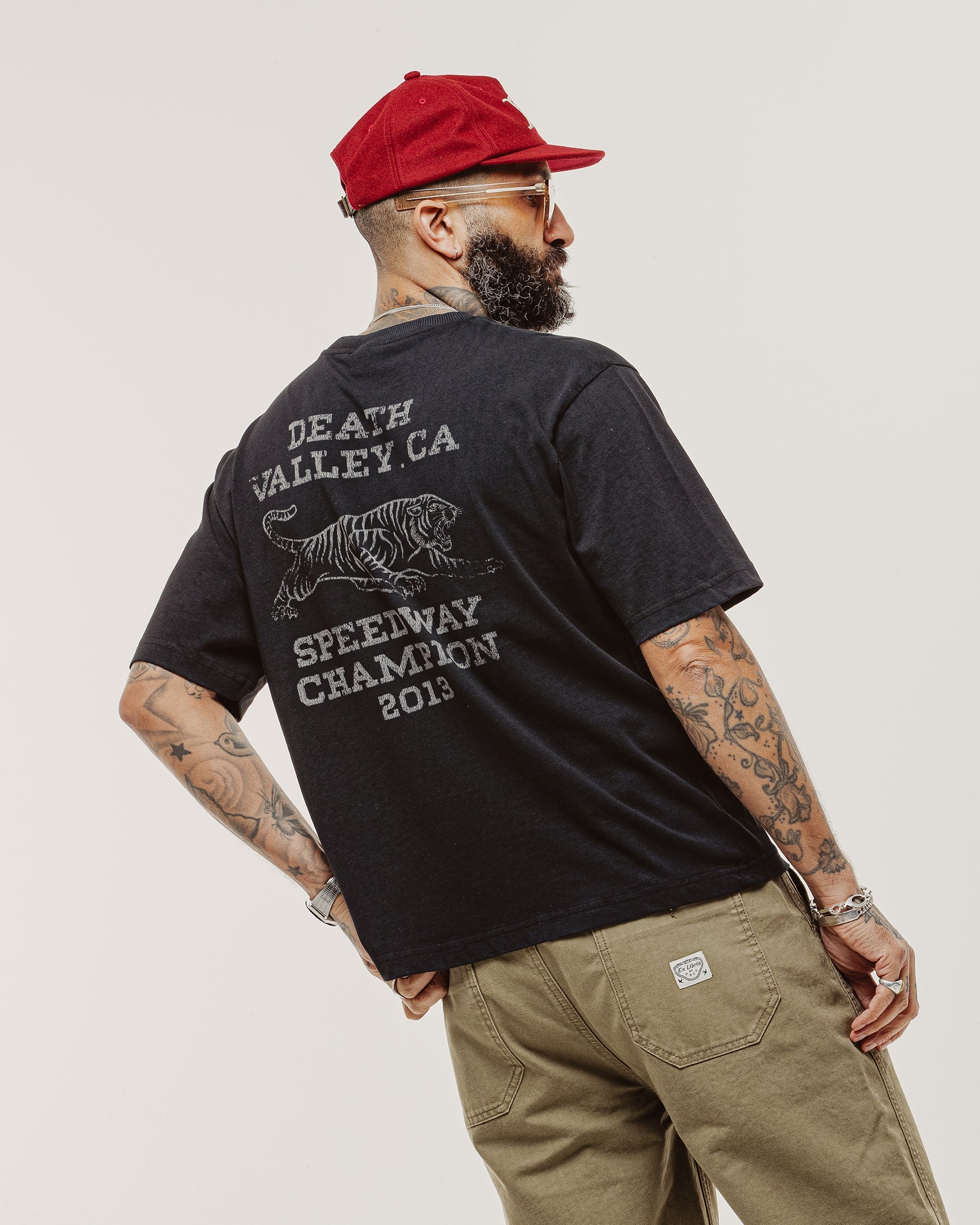 Speedway Champion Boxy T-shirt - Washed Black - Image 3