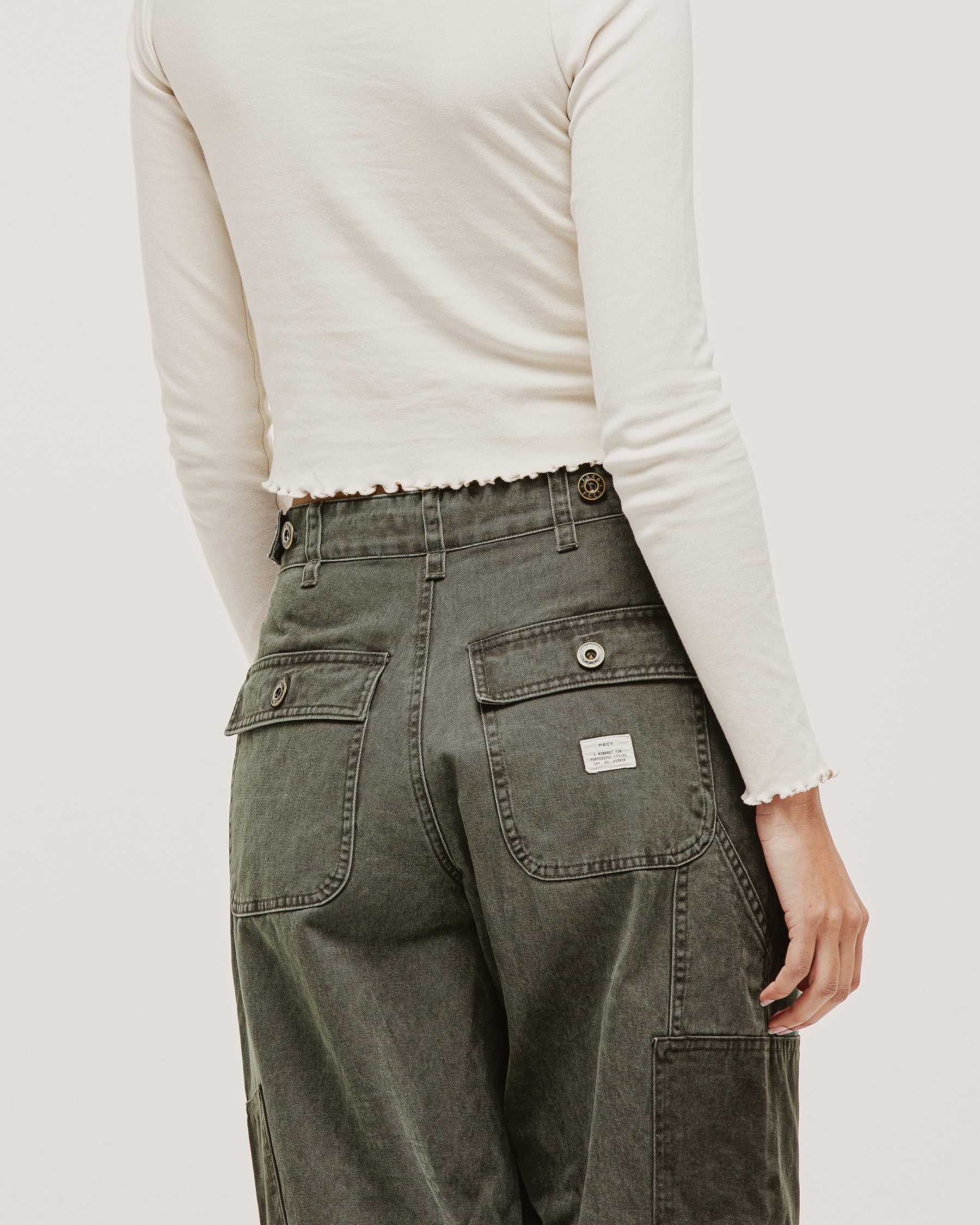 Surplus High Waisted Pants - Khaki - Image 4