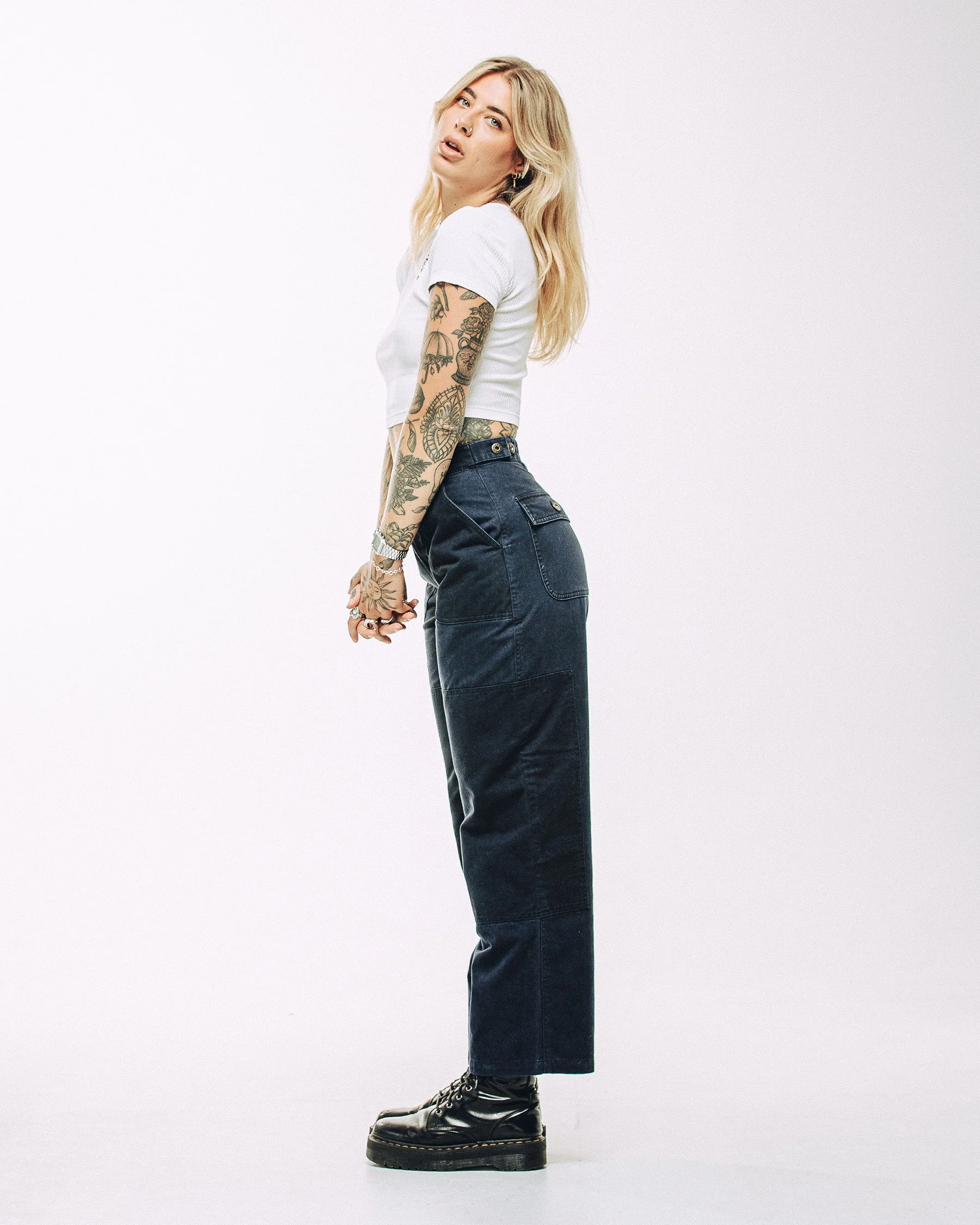 Surplus High Waisted Pants - Navy - Image 11