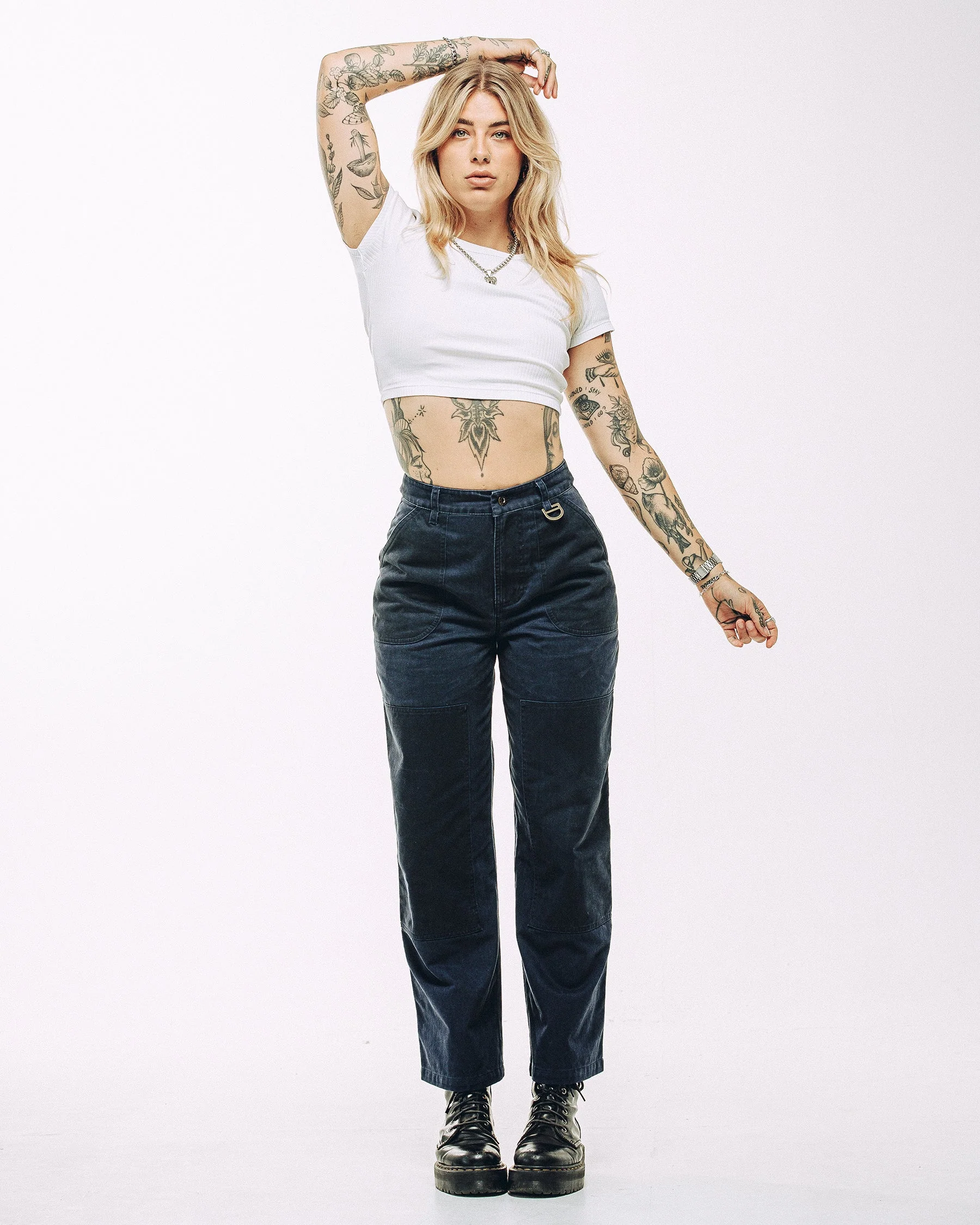 Surplus High Waisted Pants - Navy - Image 12