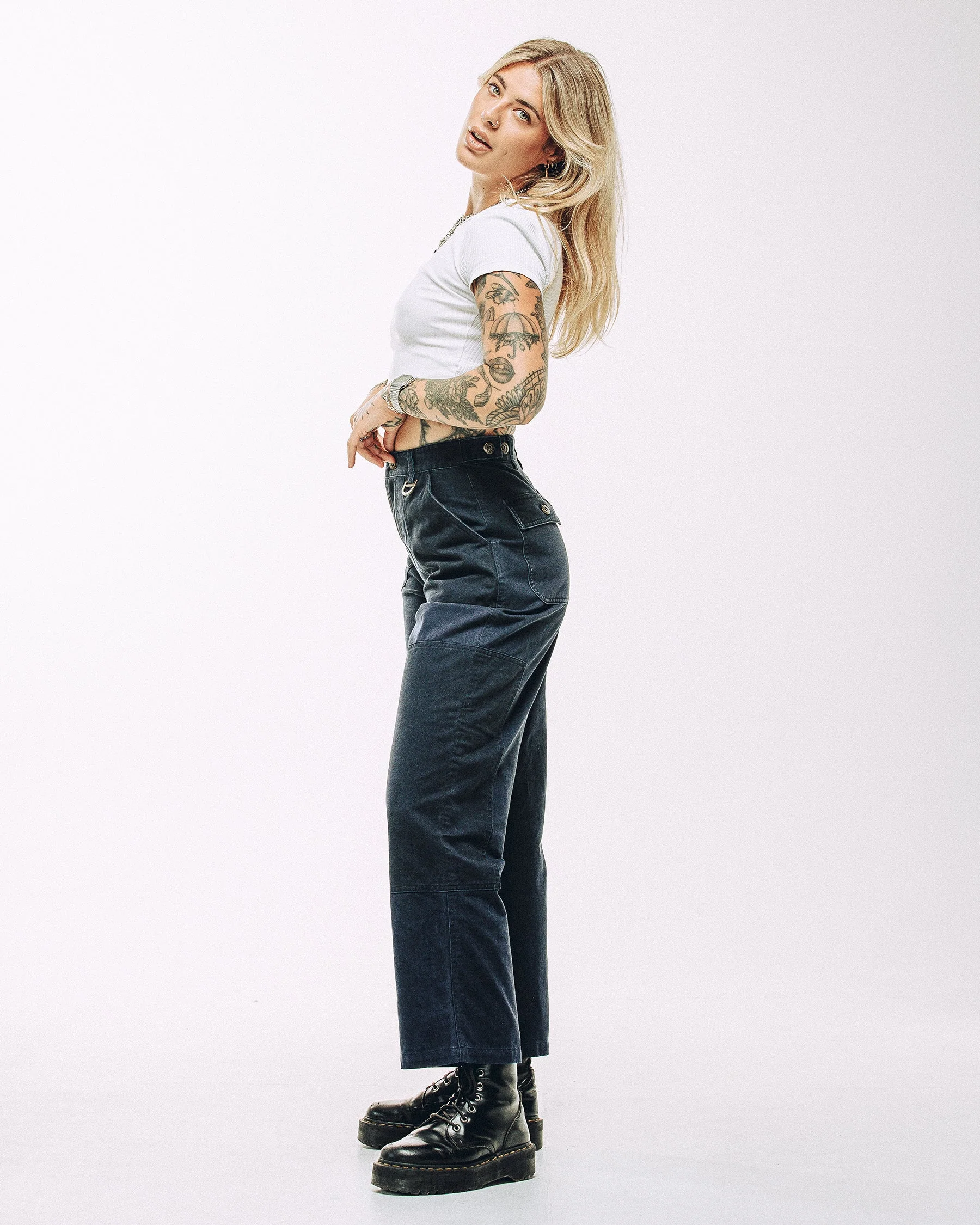 Surplus High Waisted Pants - Navy - Image 6
