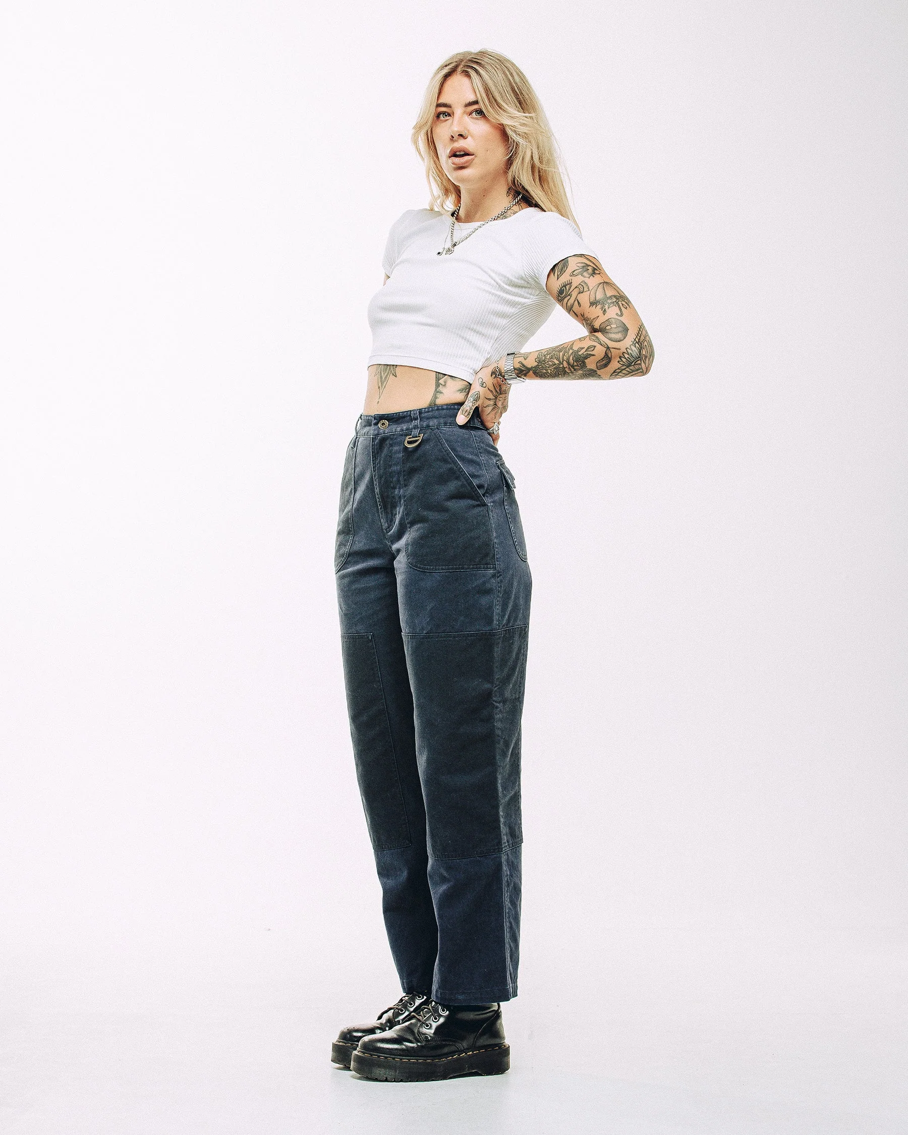 Surplus High Waisted Pants - Navy - Image 9