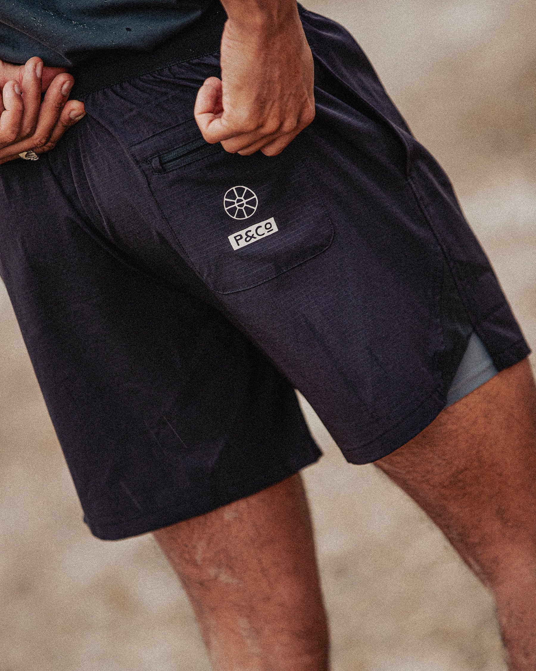Tropics 2-in-1 Trail Short - Black & Slate - Image 3