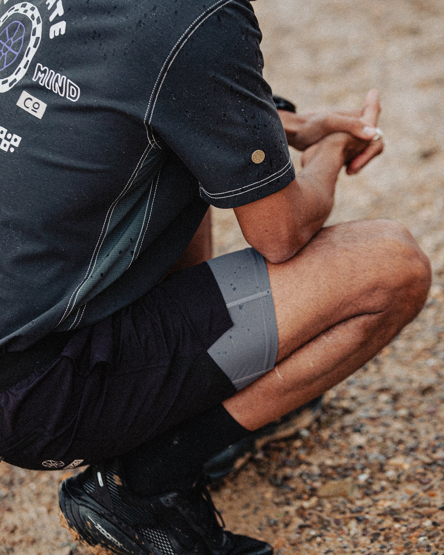 Tropics 2-in-1 Trail Short - Black & Slate - Image 4