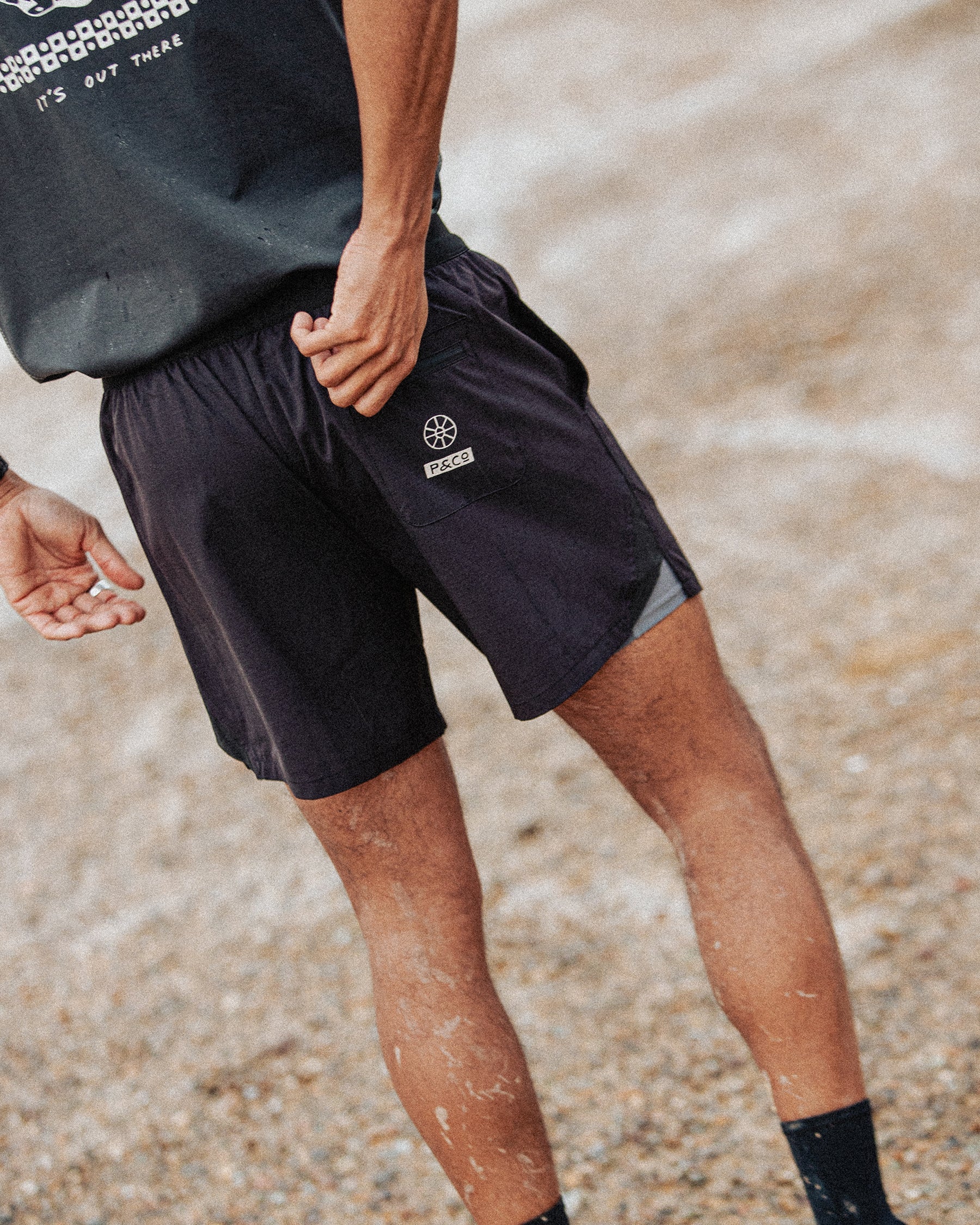 Tropics 2-in-1 Trail Short - Black & Slate - Image 6