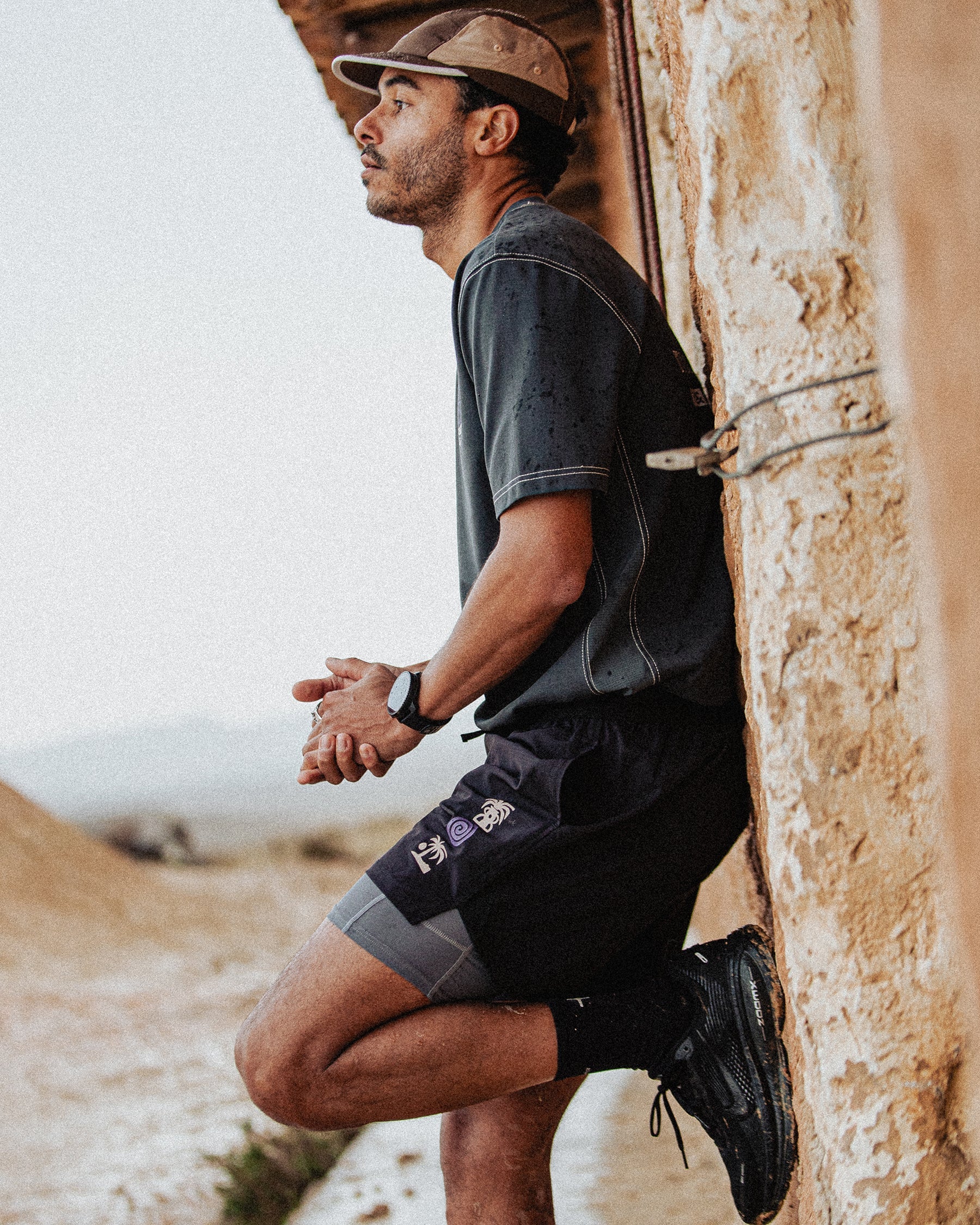 Tropics 2-in-1 Trail Short - Black & Slate - Image 9