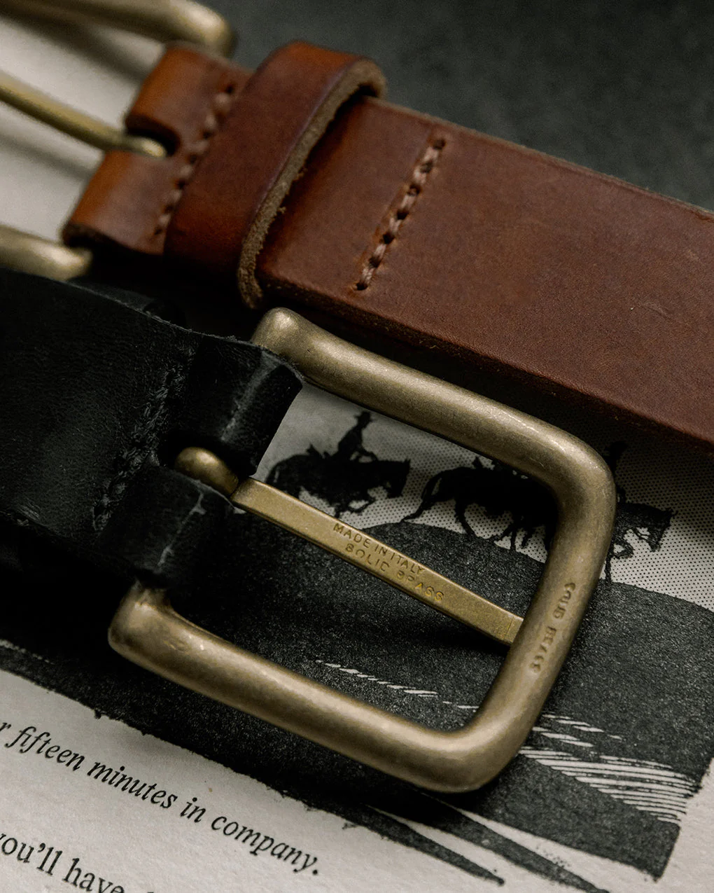 Type 01. Leather Belt - Black - Image 4