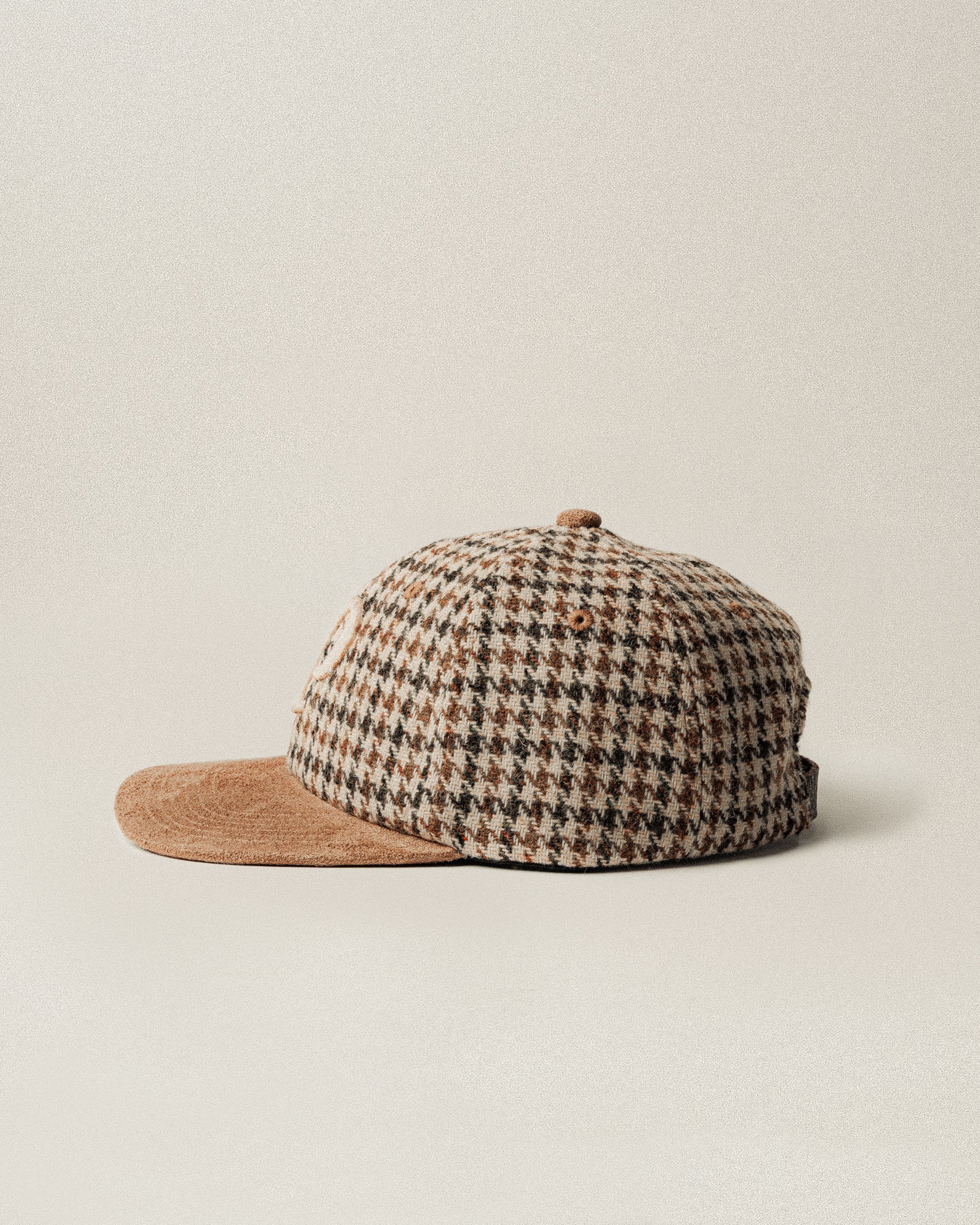 Varsity Wool 6 Panel Cap - Puppytooth - Image 3