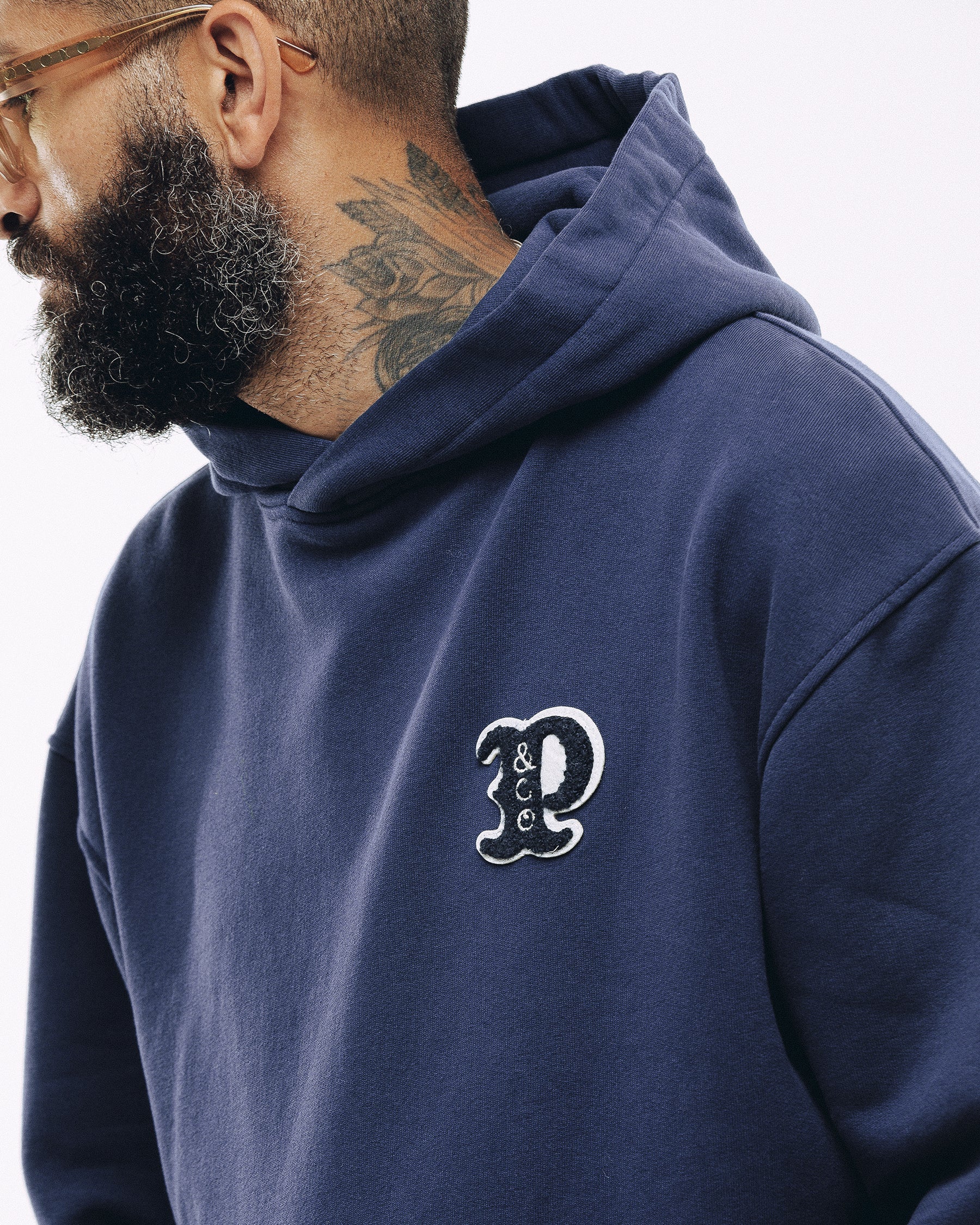 Varsity Heavyweight Hoodie - Navy - Image 3