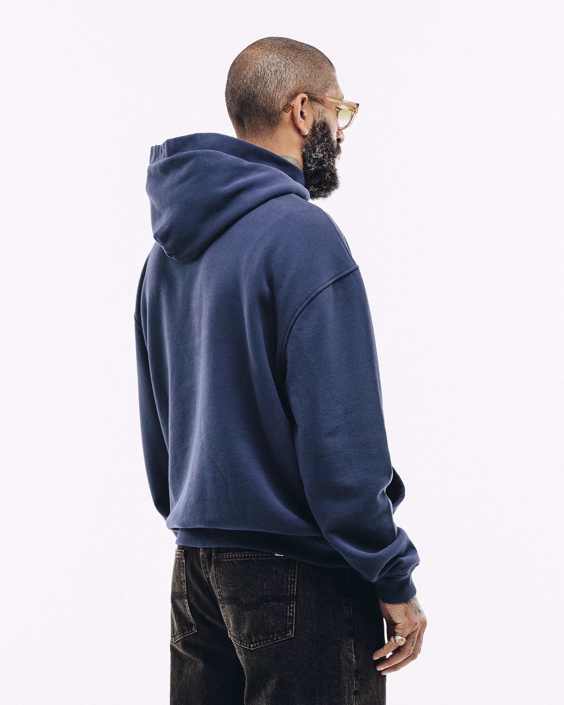 Varsity Heavyweight Hoodie - Navy - Image 5