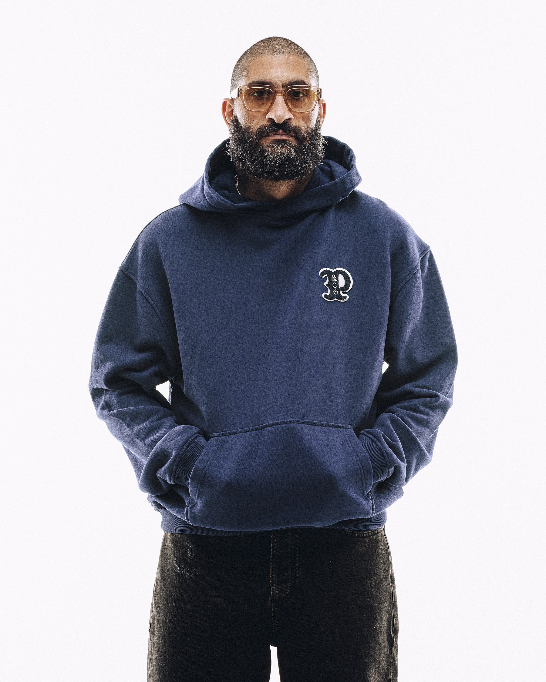 Varsity Heavyweight Hoodie - Navy - Image 7