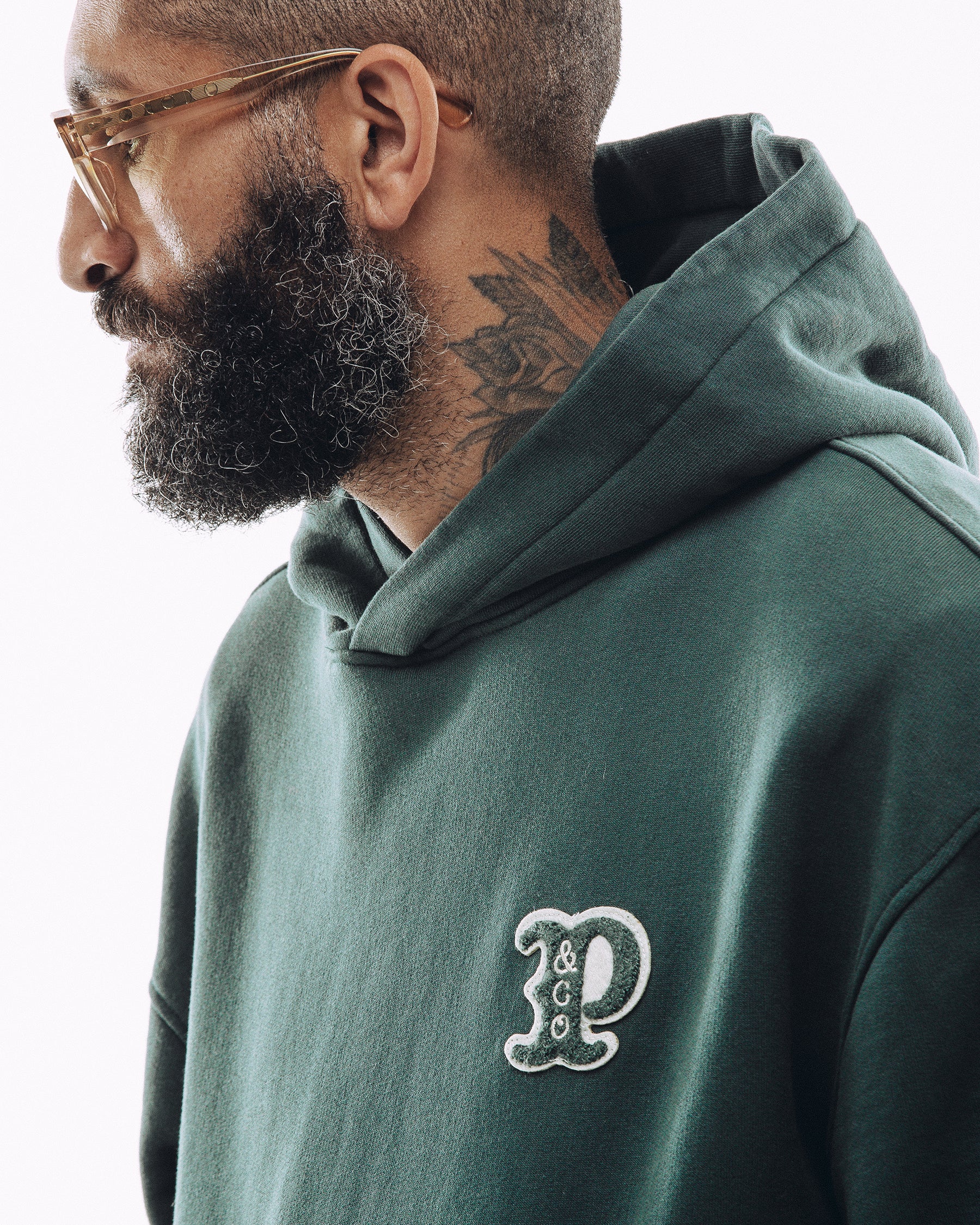 Varsity Heavyweight Hoodie - Woodland Green - Image 3