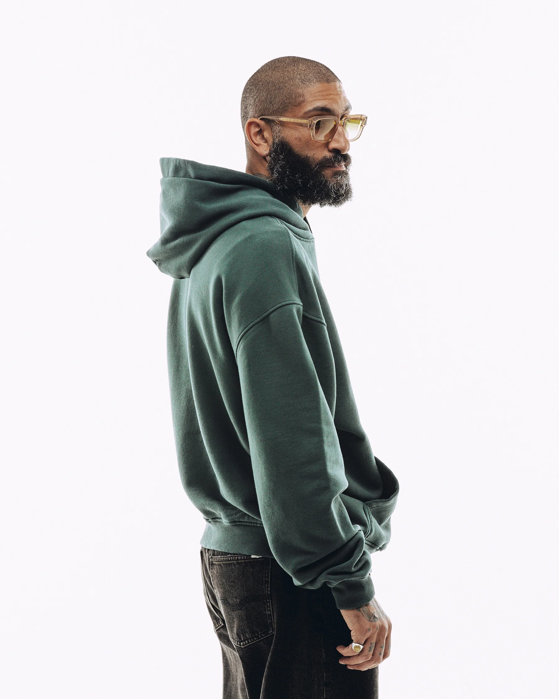 Varsity Heavyweight Hoodie - Woodland Green - Image 4