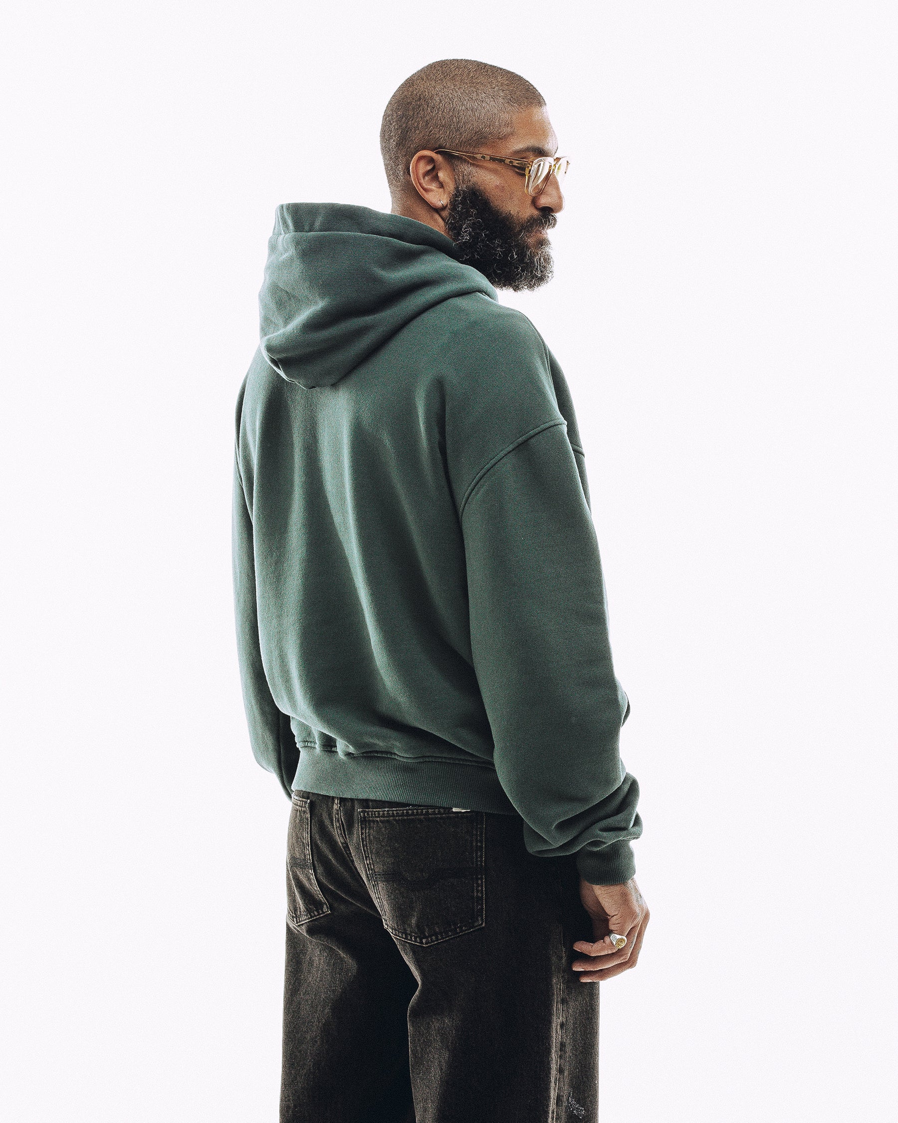 Varsity Heavyweight Hoodie - Woodland Green - Image 5