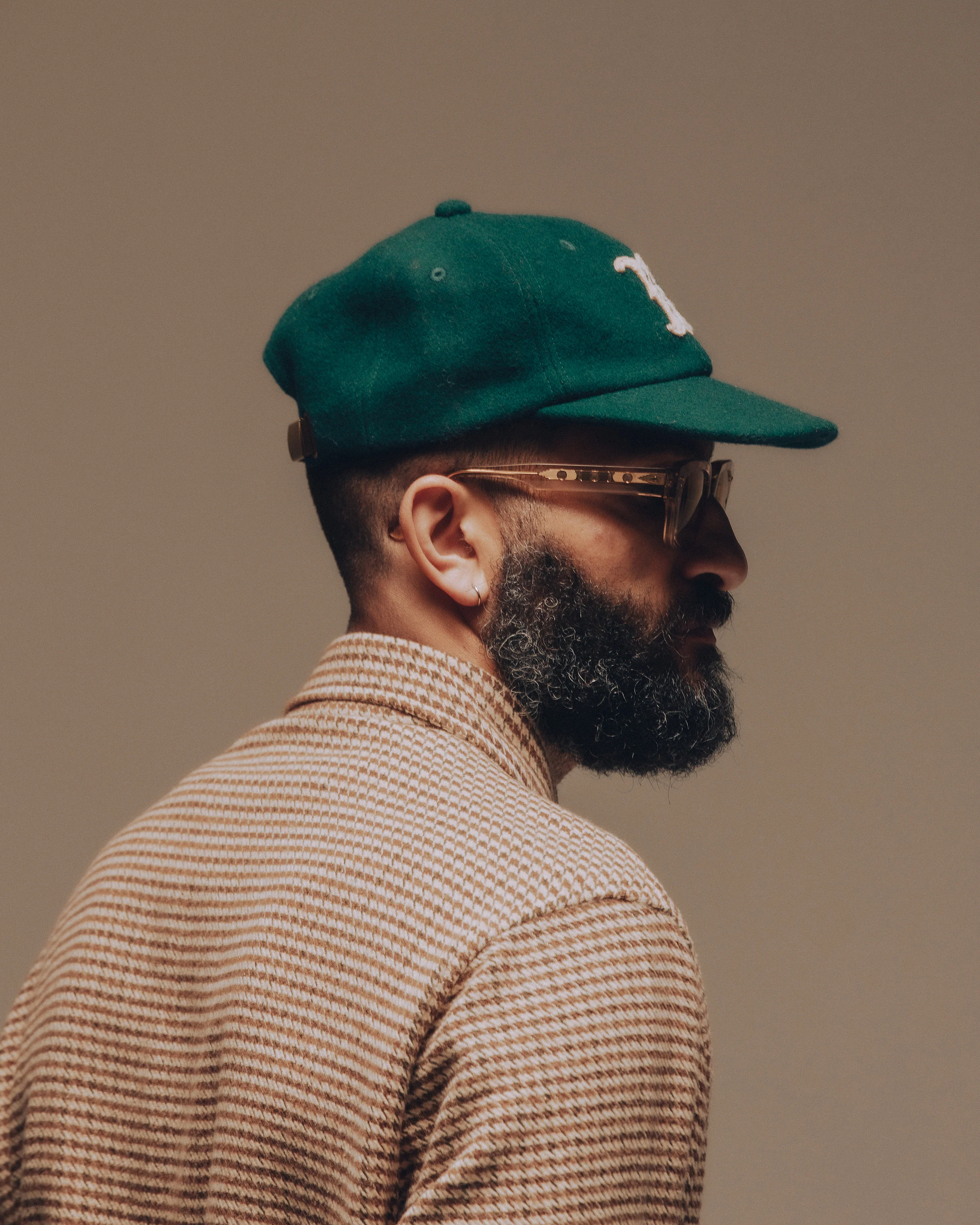 Varsity Wool 6 Panel Cap - Woodland Green - Image 4