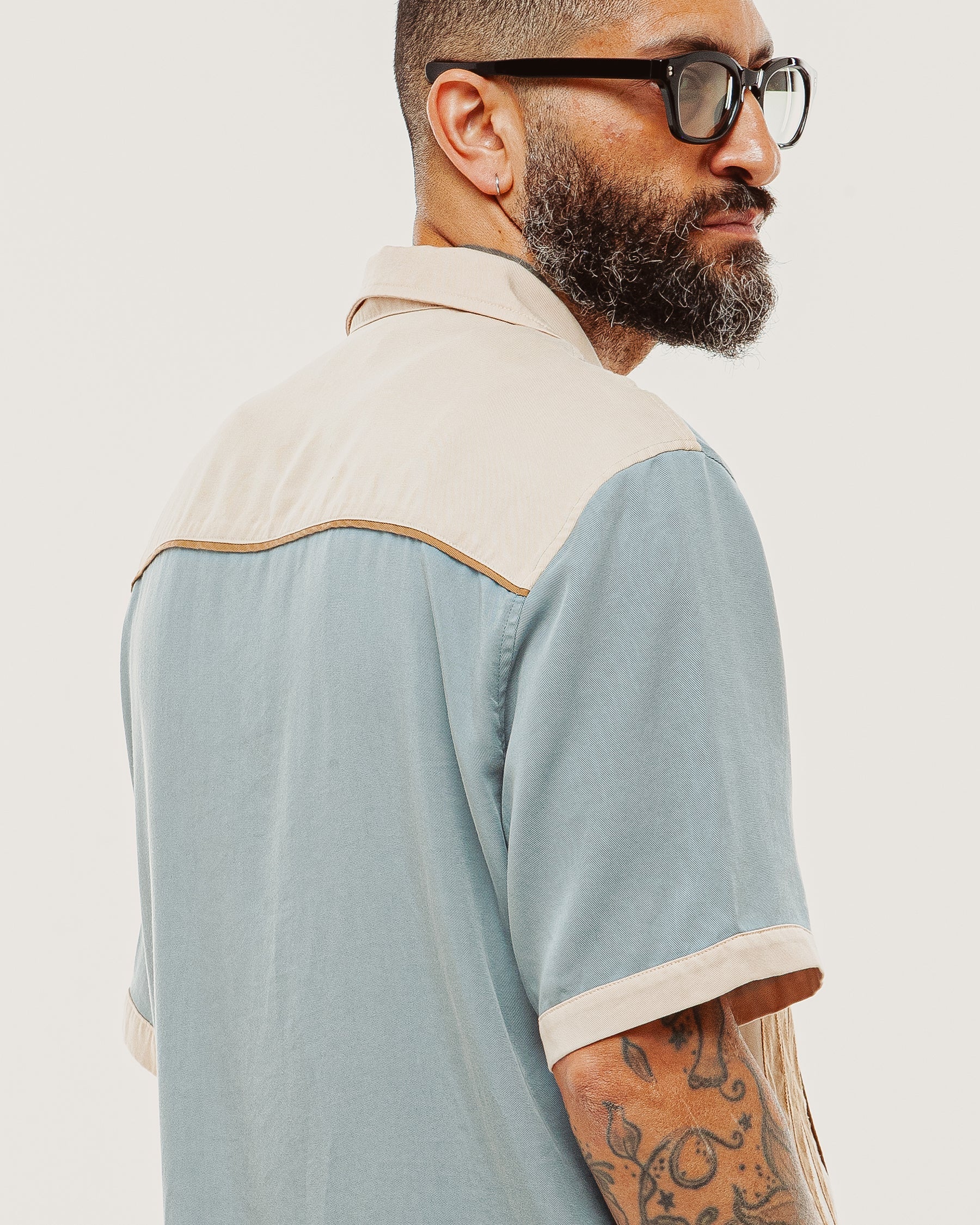 Walter Bowling Shirt - Vintage Blue - Image 11
