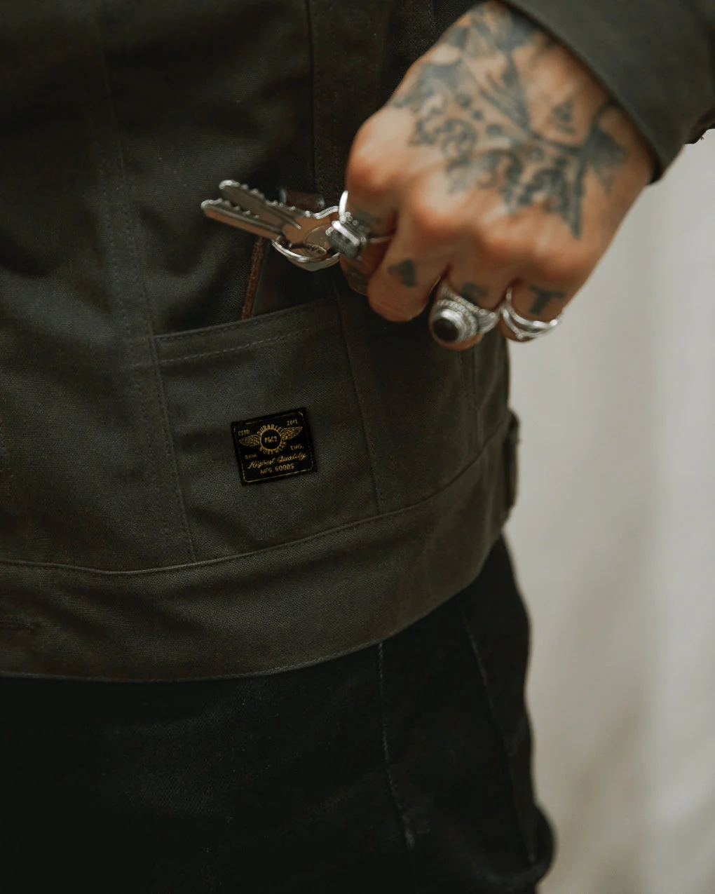 Wayfare Waxed Canvas Jacket - Olive - Image 3