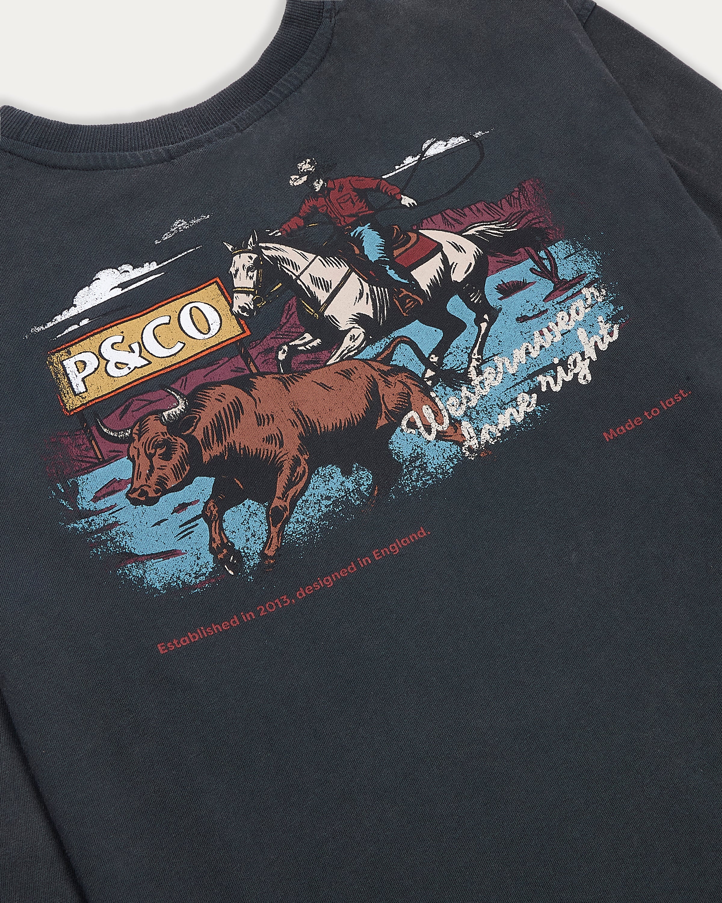 Western Wear Unisex Longsleeve T-Shirt - Acid Wash - Image 4