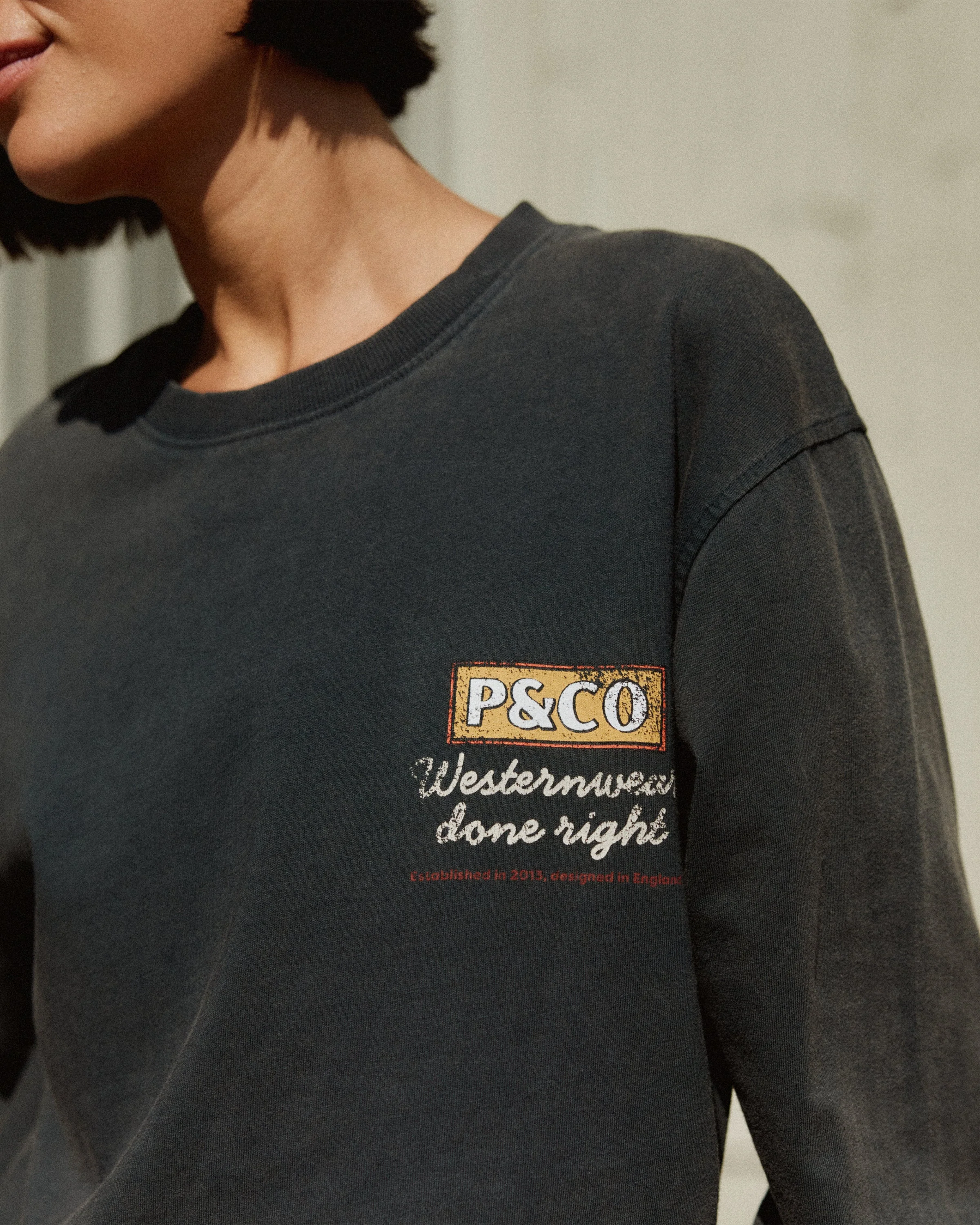 Western Wear Unisex Longsleeve T-Shirt - Acid Wash - Image 8
