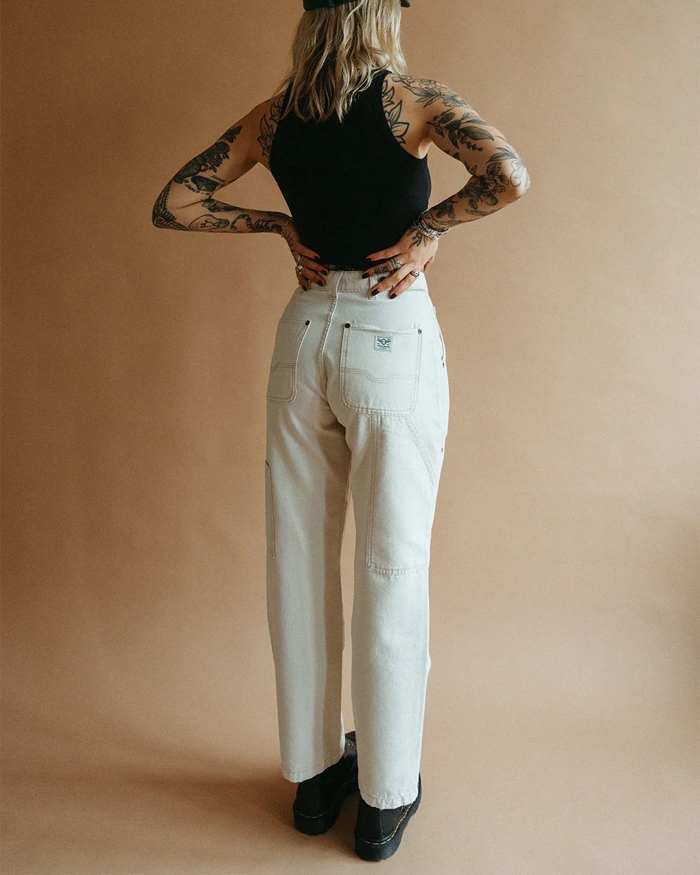 Albion Carpenter Pant - Ecru - Image 8