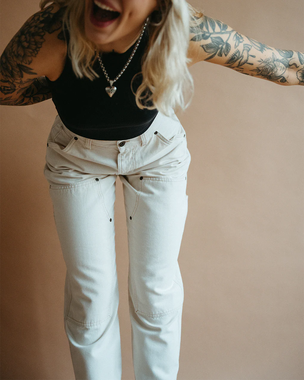 Albion Carpenter Pant - Ecru - Image 9
