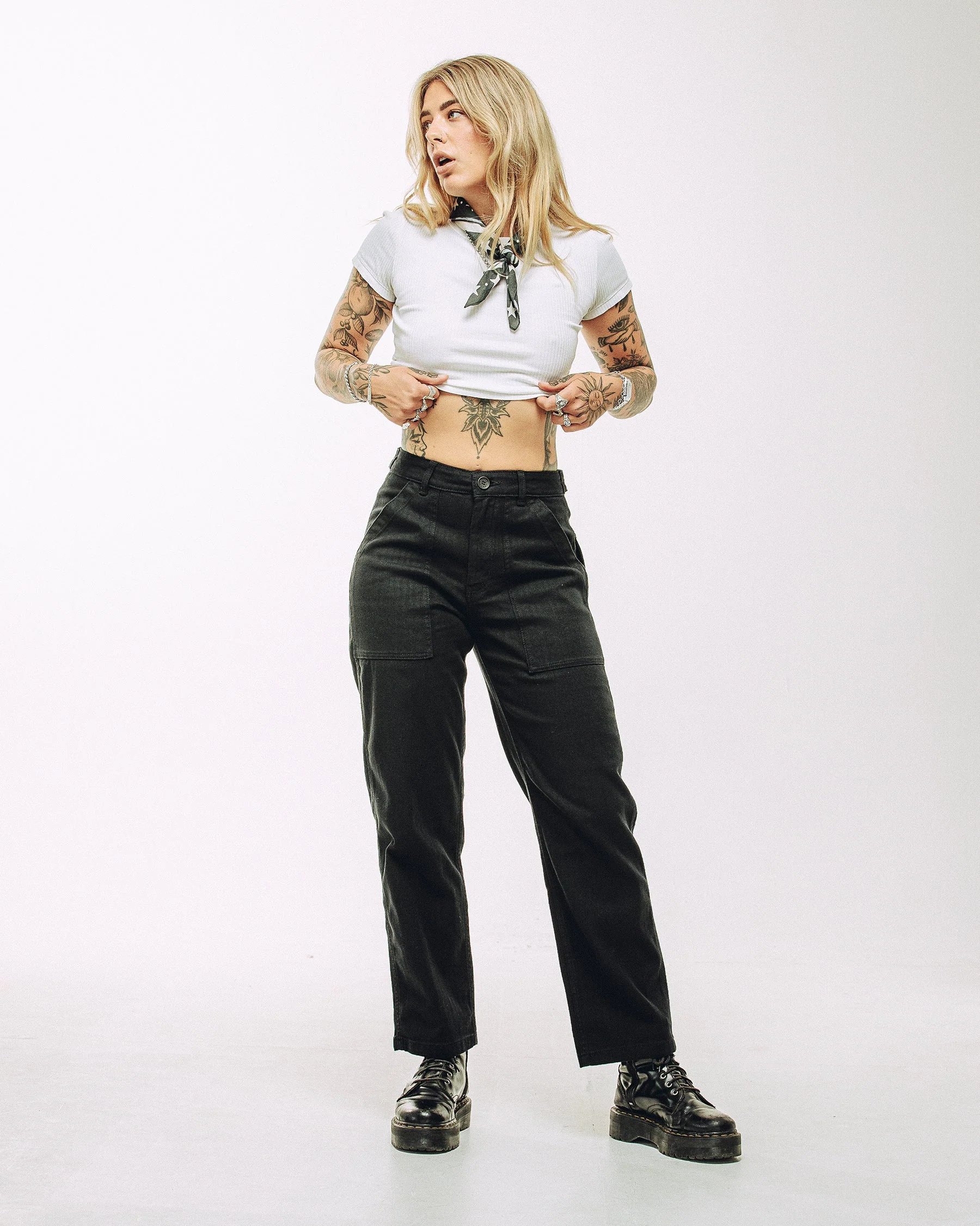 Service Fatigue Pants - Black - Image 4